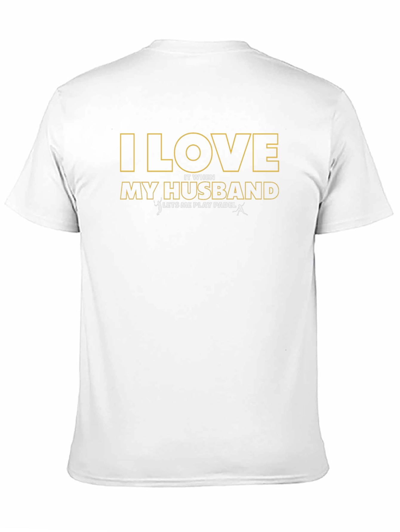 I Love My Husband Paddle T-Shirt - Black