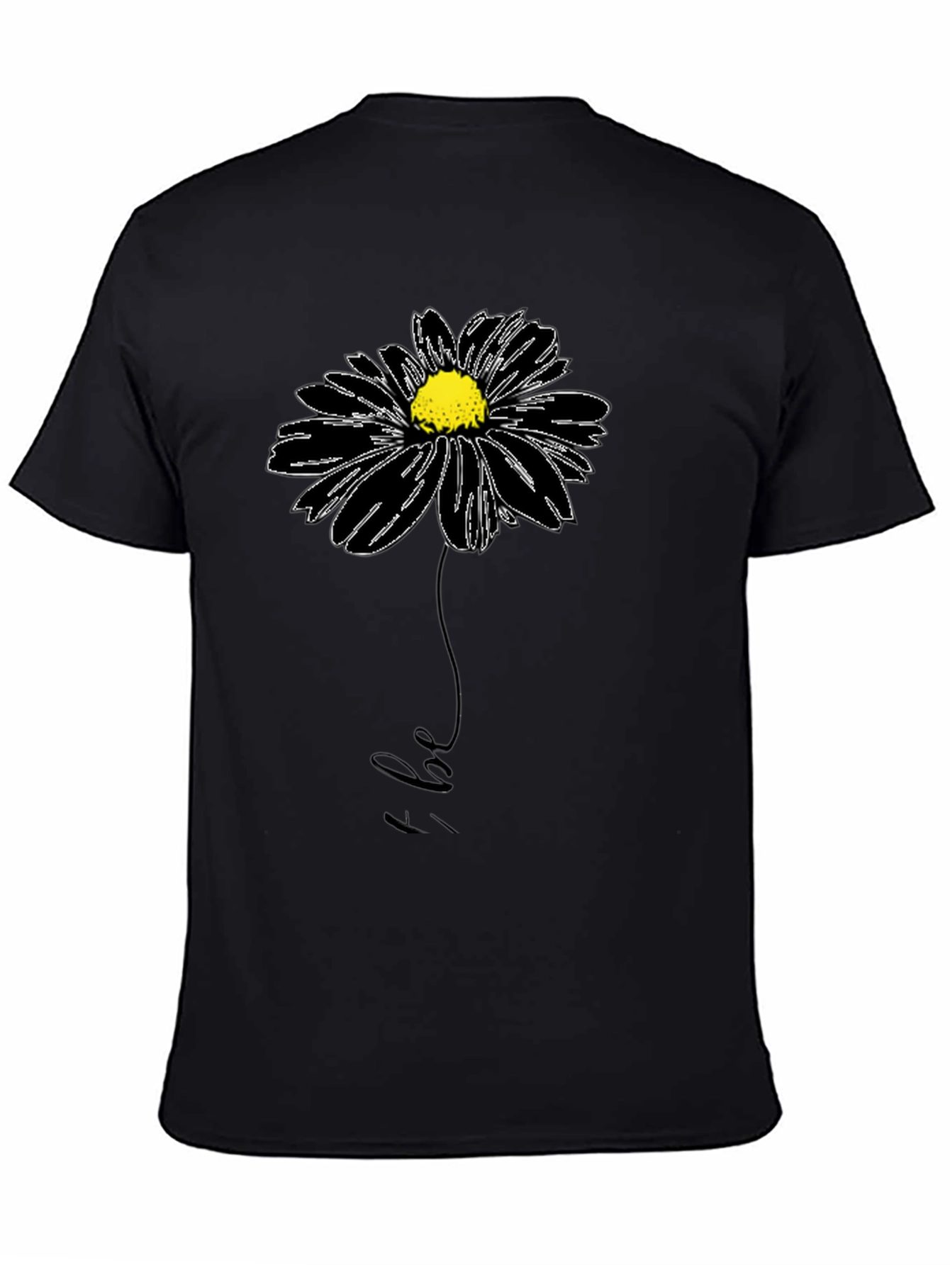 Black Floral Be Graphic Tee