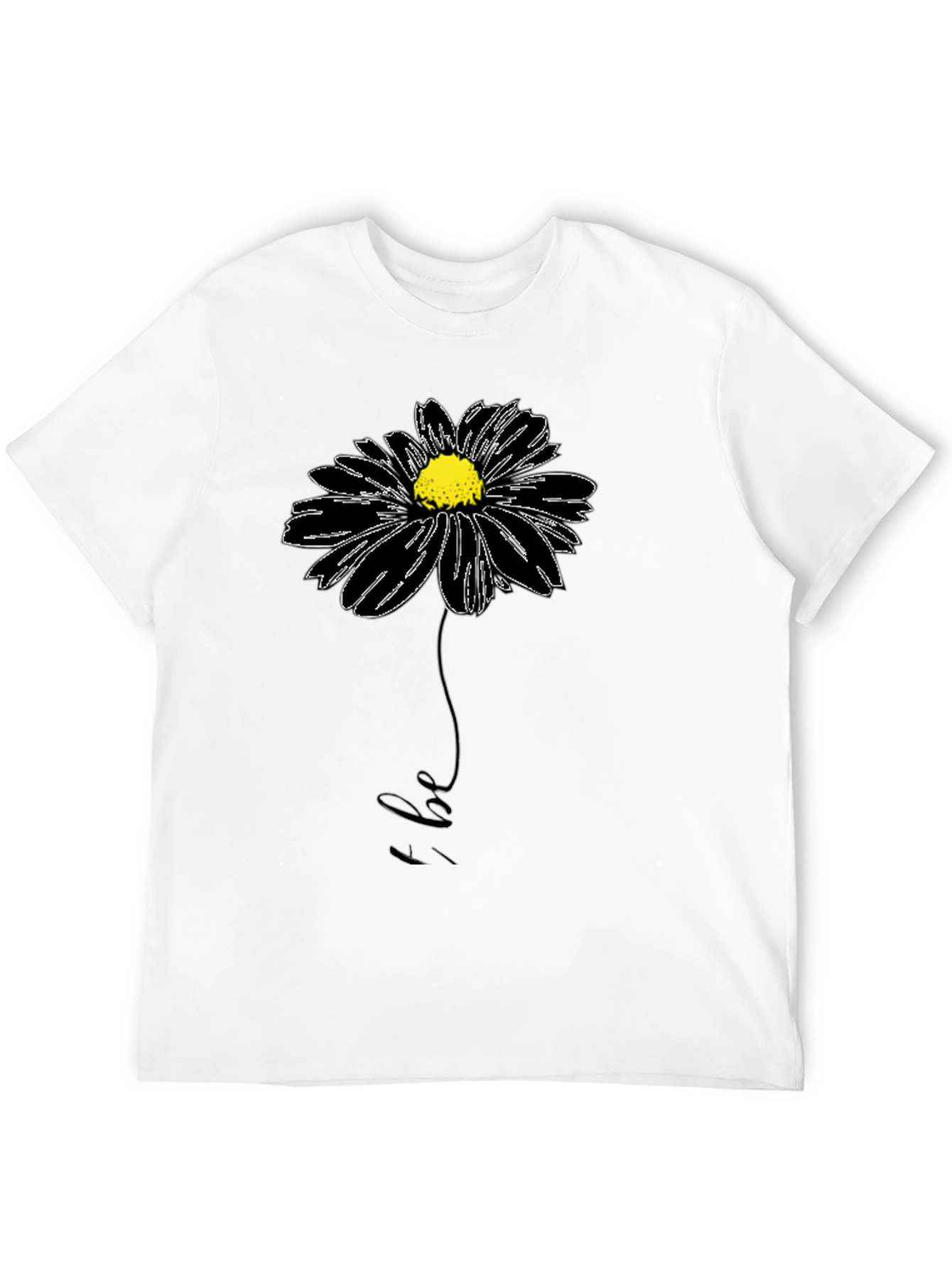 Black Floral Be Graphic Tee