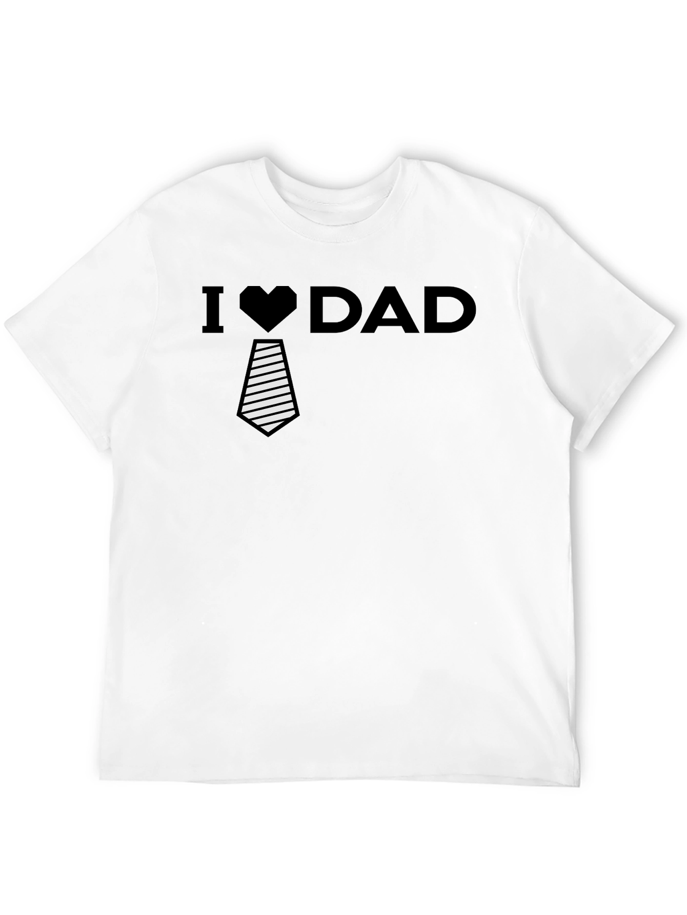 I Heart Dad Mens Black Graphic Tee