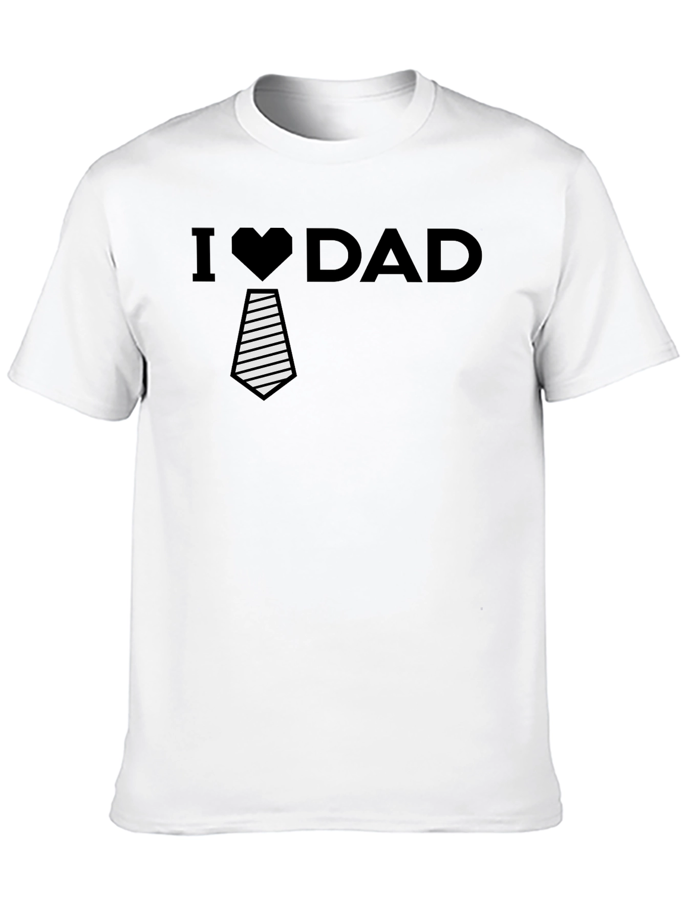 I Heart Dad Mens Black Graphic Tee