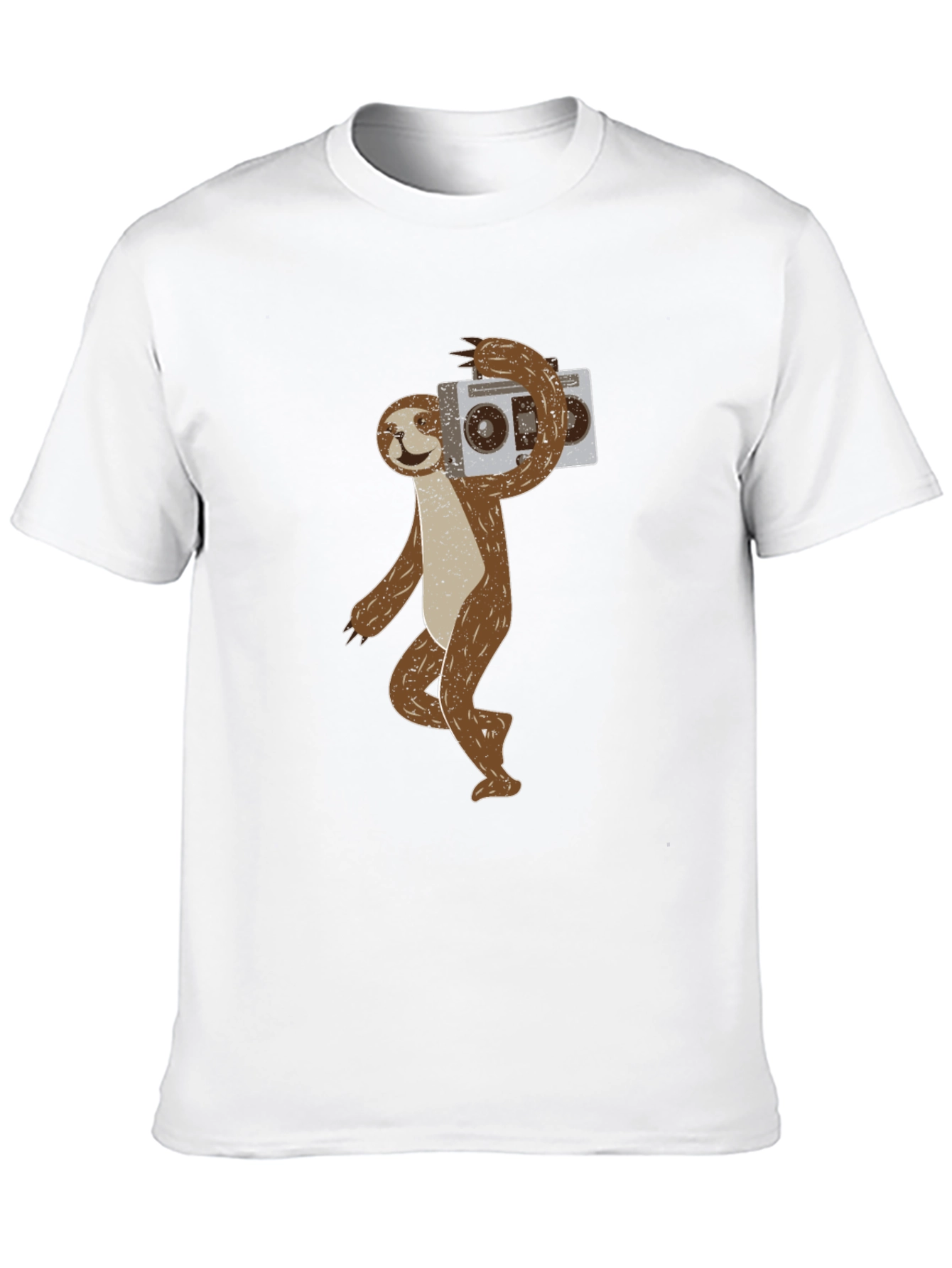 Sloth Boombox Graphic Tee - Funny Animal T-Shirt
