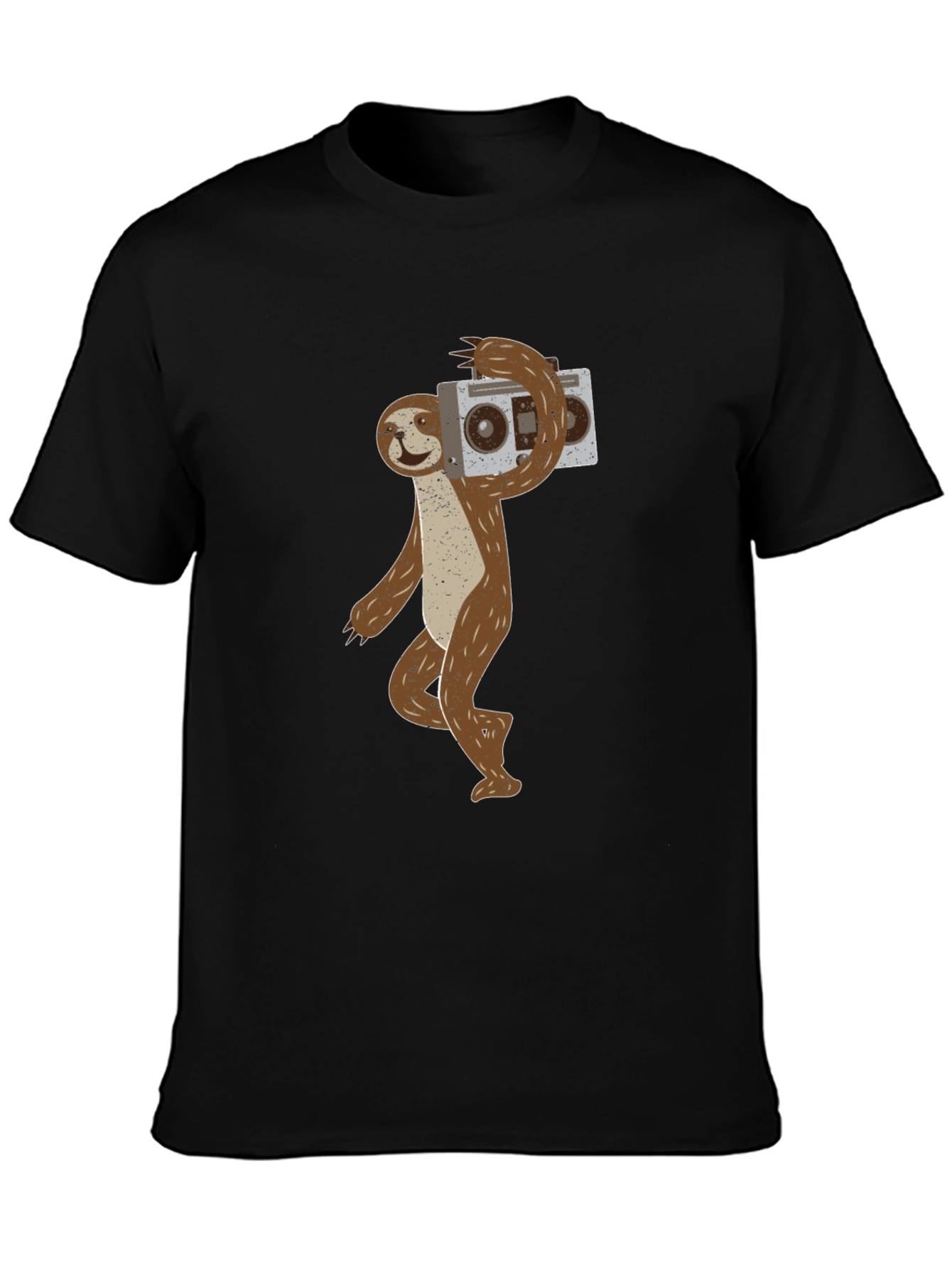 Sloth Boombox Graphic Tee - Funny Animal T-Shirt