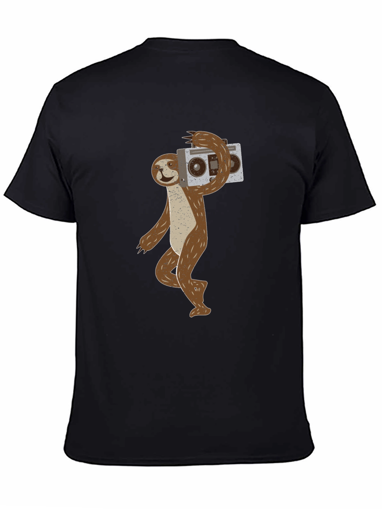 Sloth Boombox Graphic Tee - Funny Animal T-Shirt