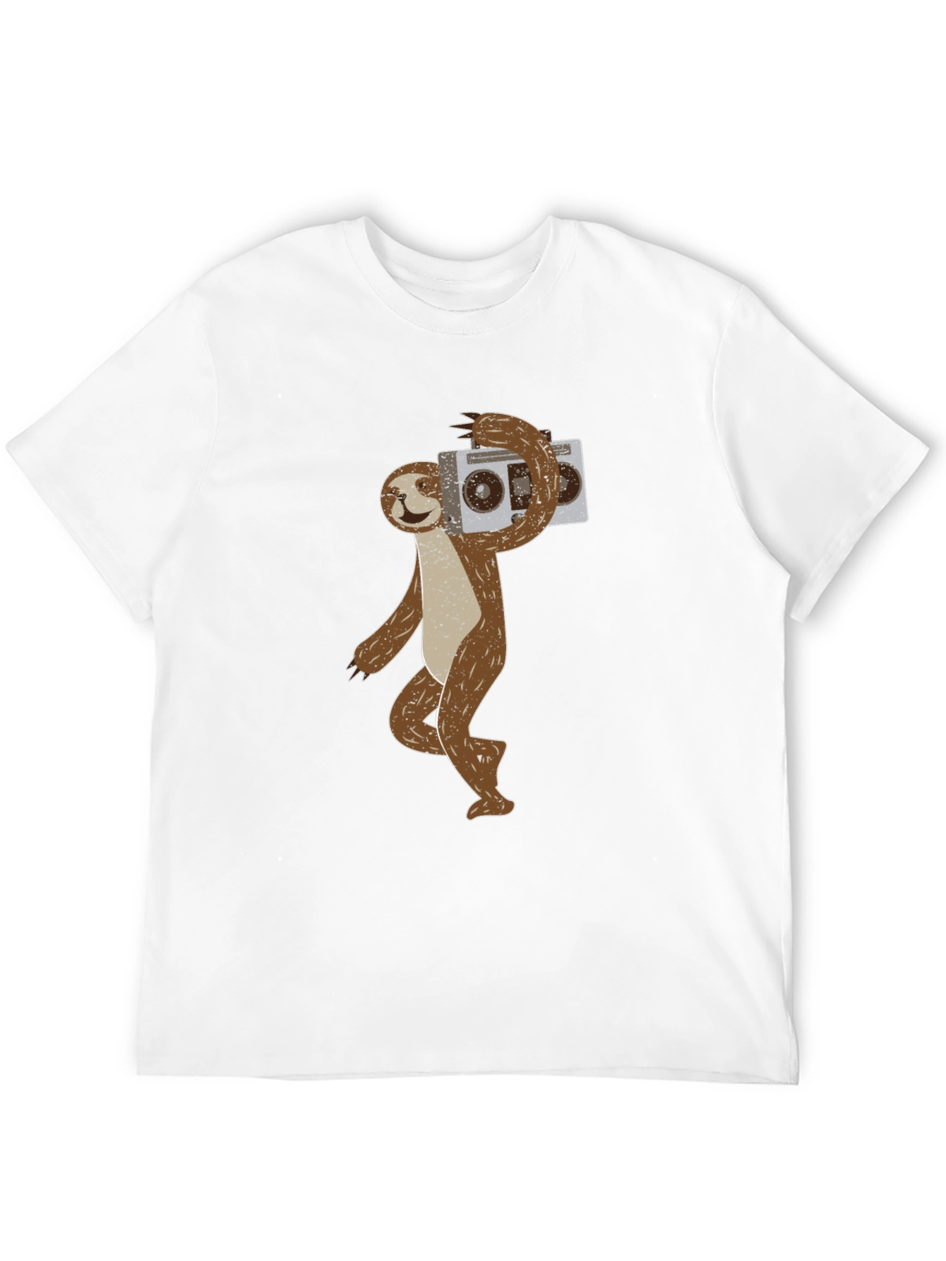 Sloth Boombox Graphic Tee - Funny Animal T-Shirt