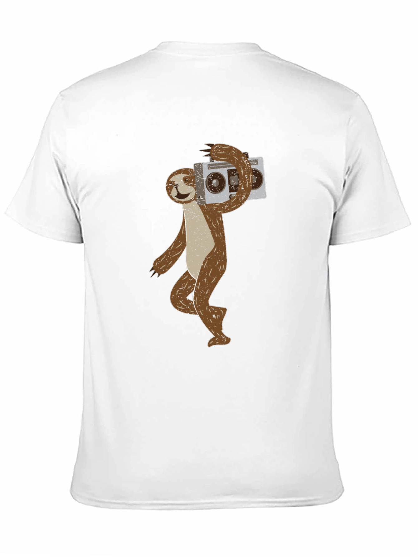 Sloth Boombox Graphic Tee - Funny Animal T-Shirt