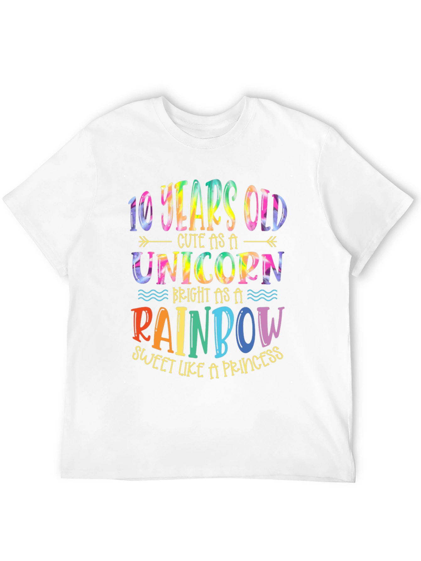 10 Years Old Unicorn Rainbow T-Shirt