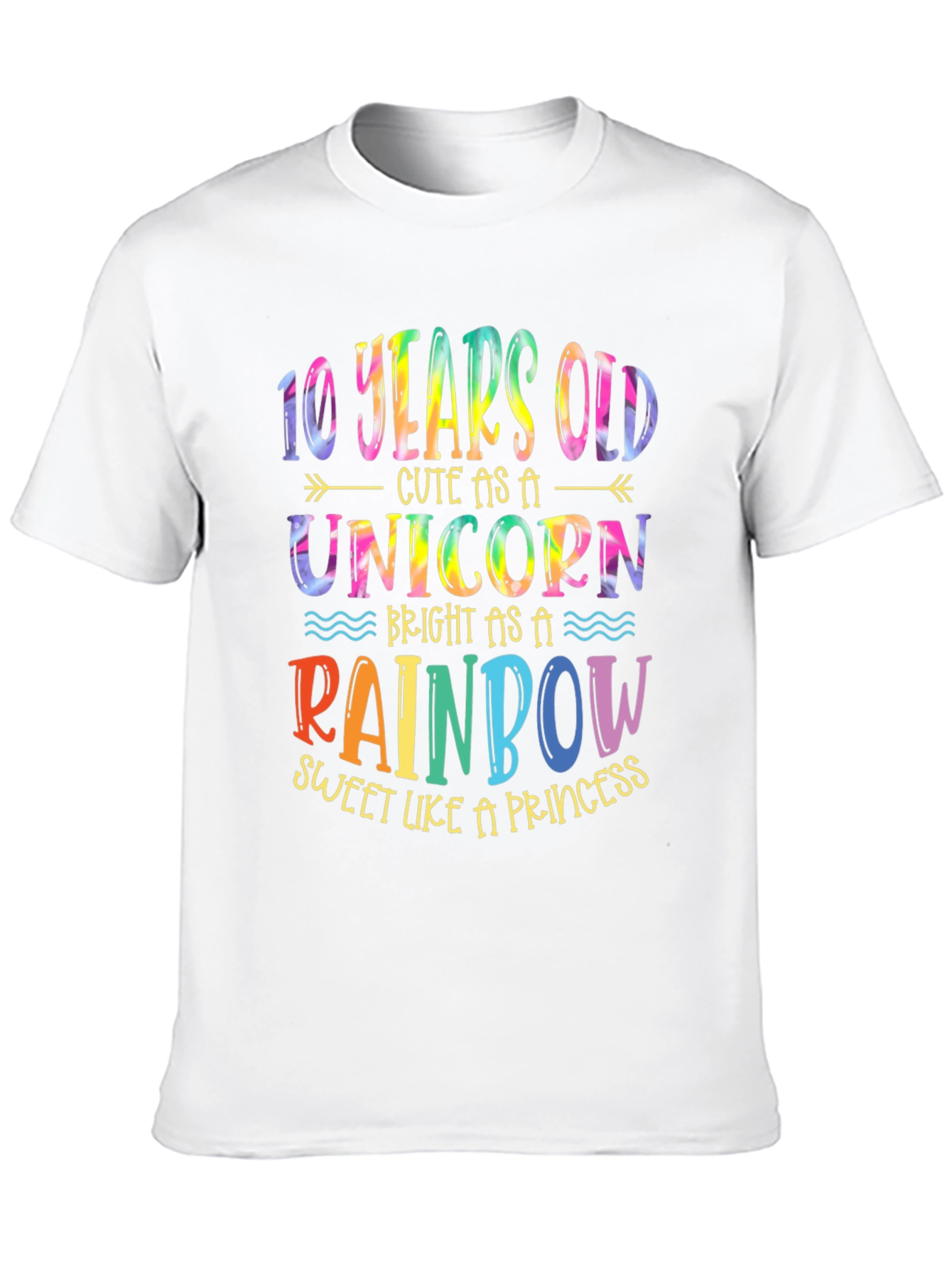 10 Years Old Unicorn Rainbow T-Shirt