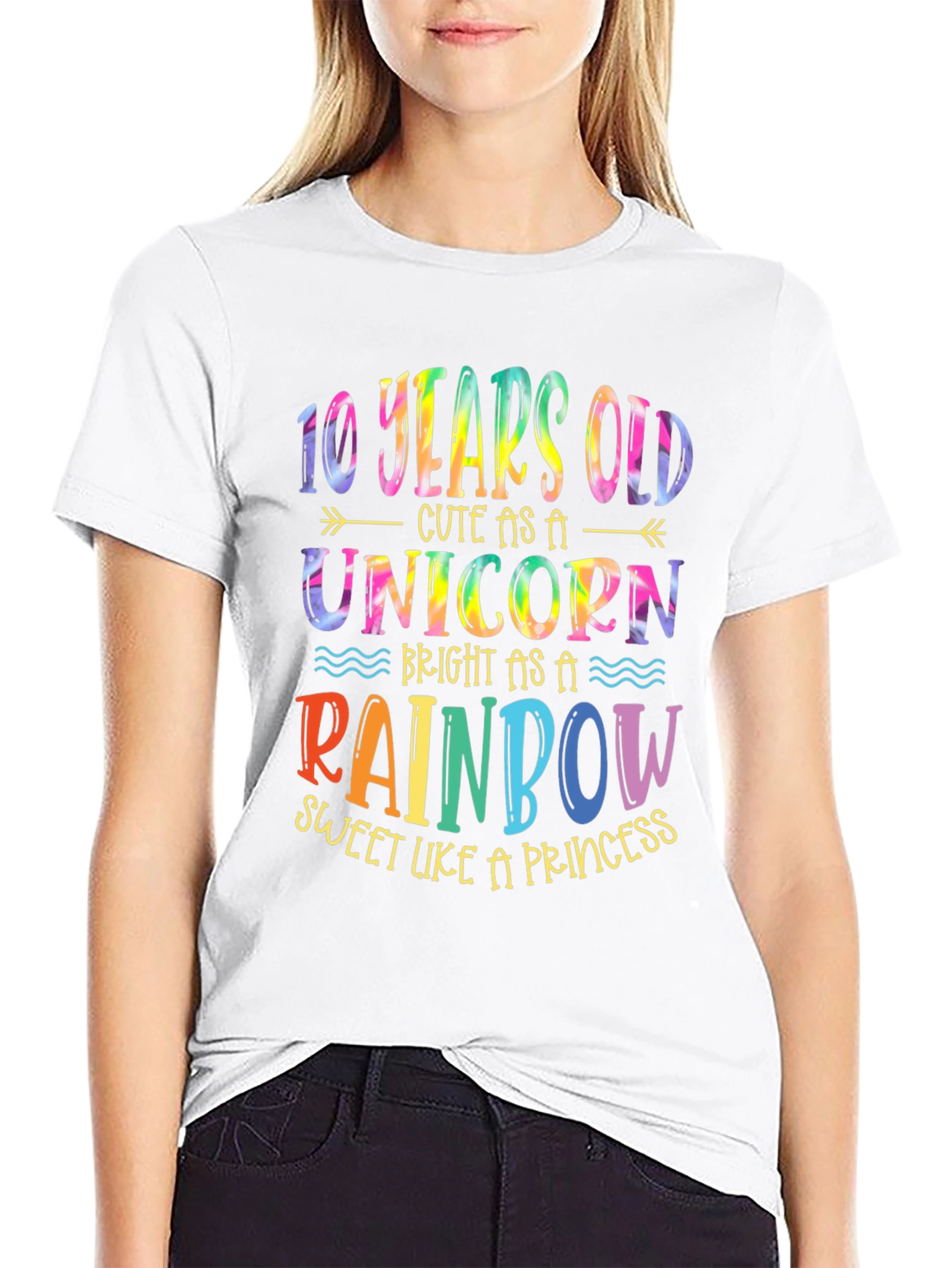 10 Years Old Unicorn Rainbow T-Shirt