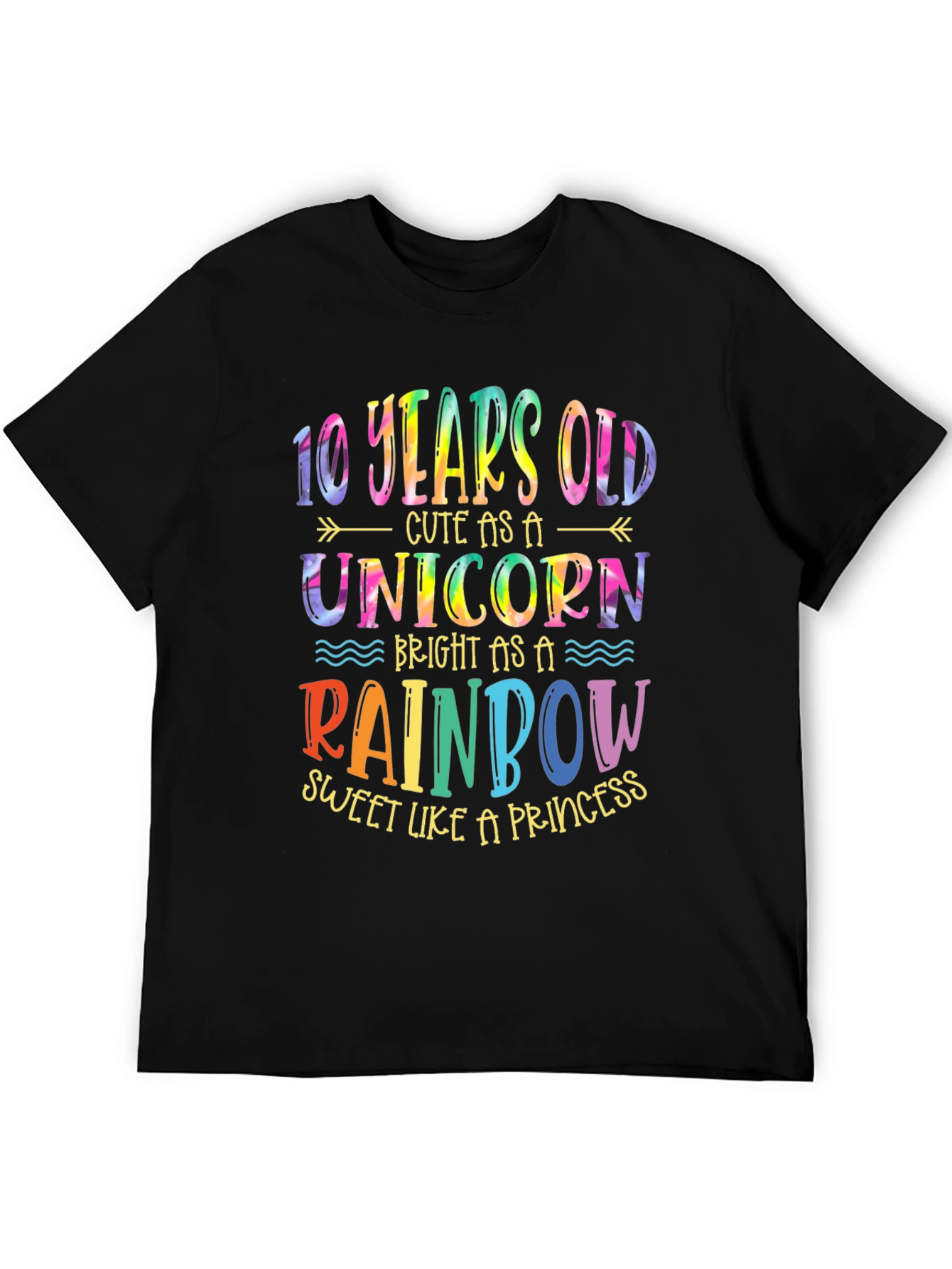 10 Years Old Unicorn Rainbow T-Shirt