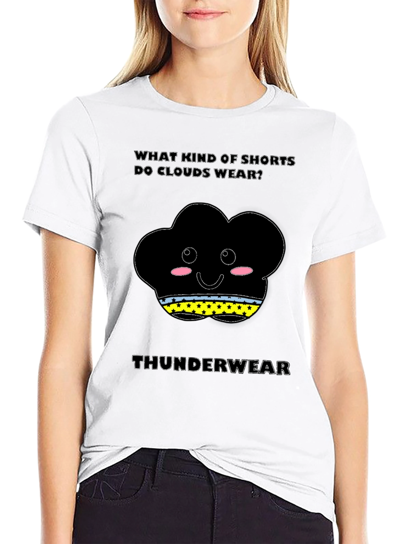 Cloud Pun T-Shirt: What Shorts Do Clouds Wear?