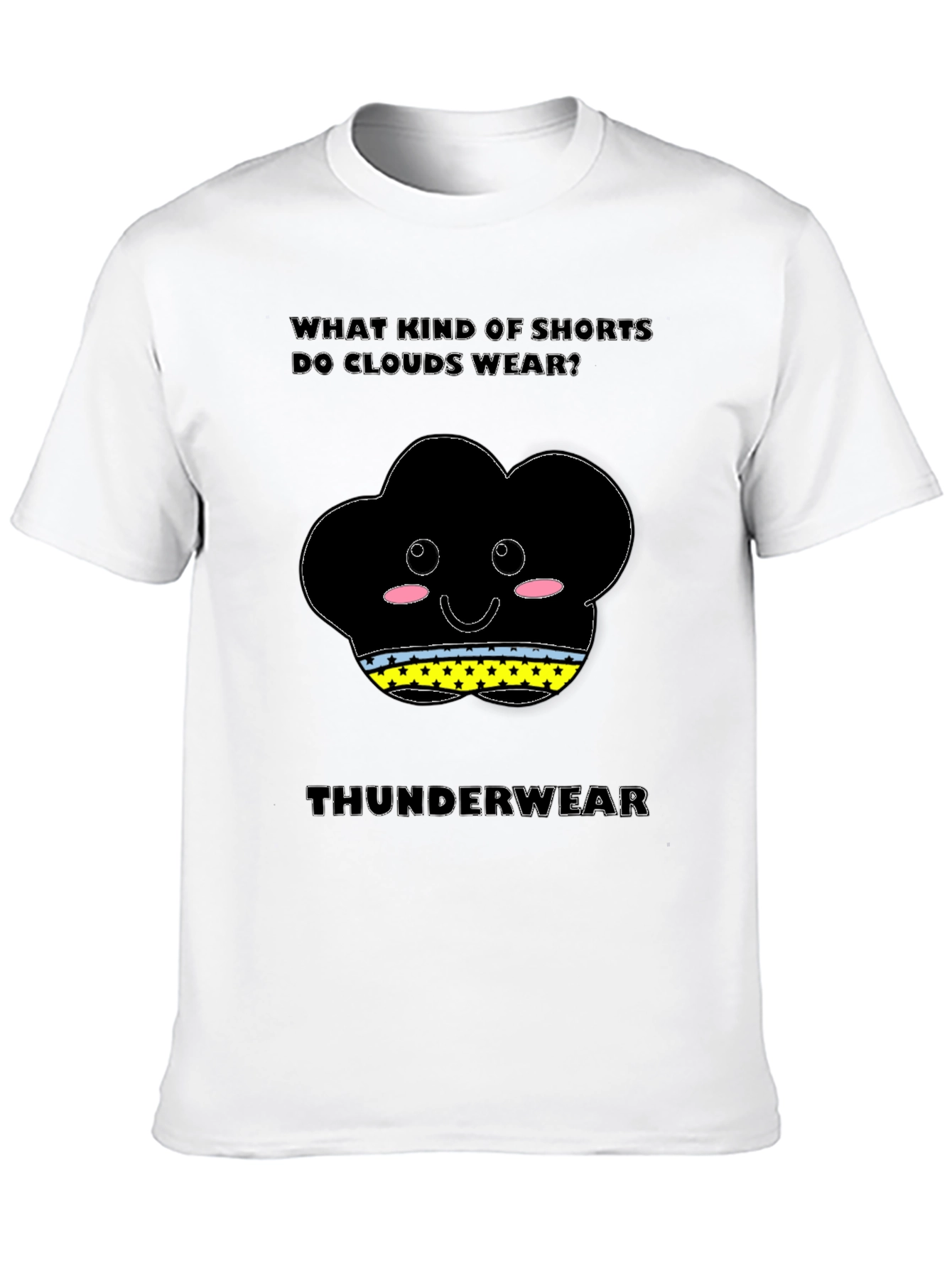 Cloud Pun T-Shirt: What Shorts Do Clouds Wear?