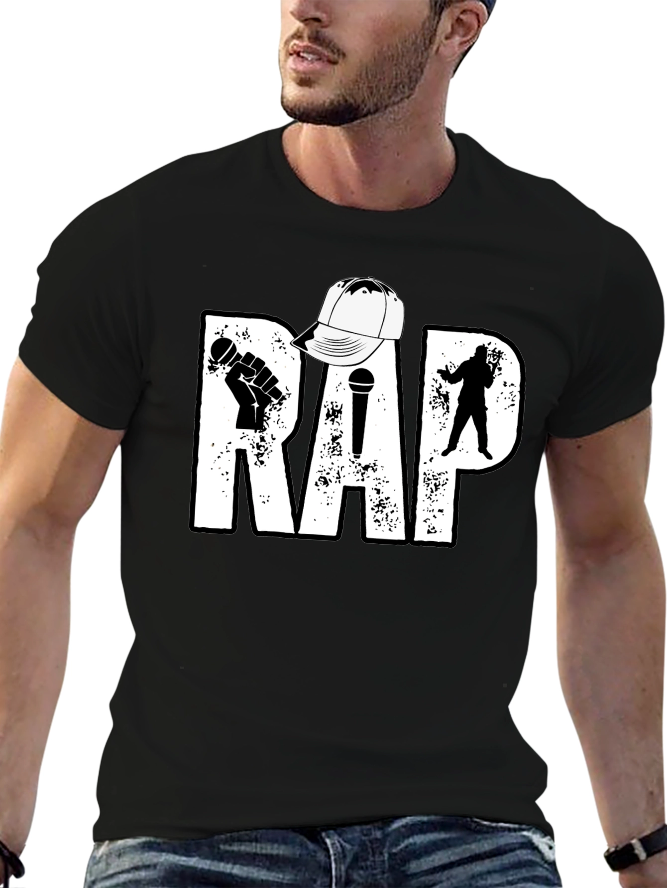 Rap Music T-Shirt - Black Hip Hop Tee