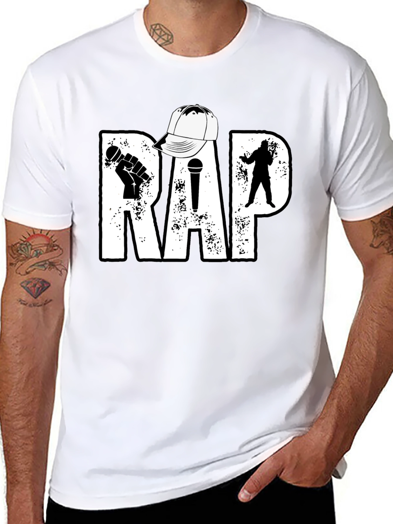 Rap Music T-Shirt - Black Hip Hop Tee