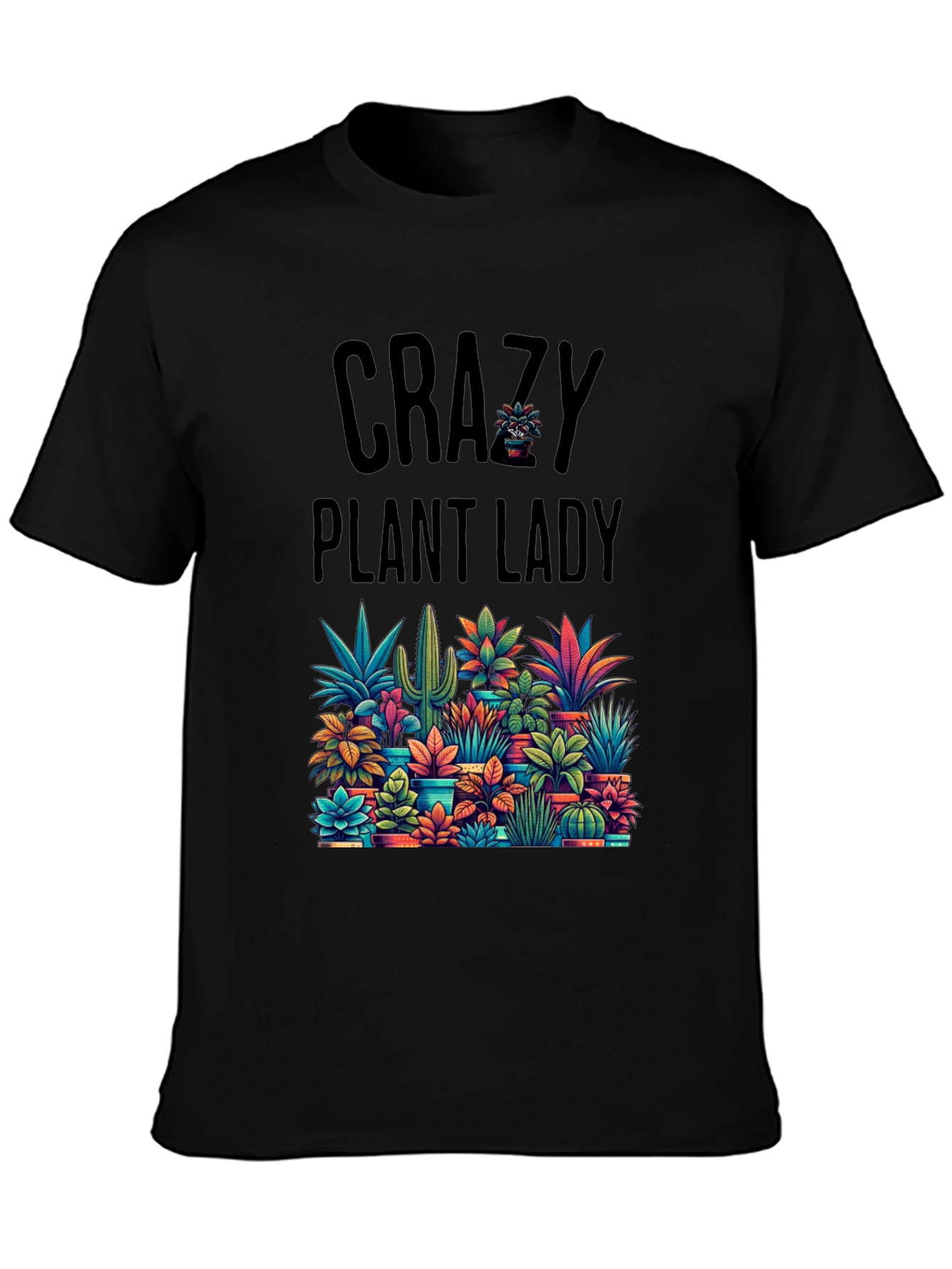 Crazy Plant Lady Graphic Tee - Nature Lover T-Shirt