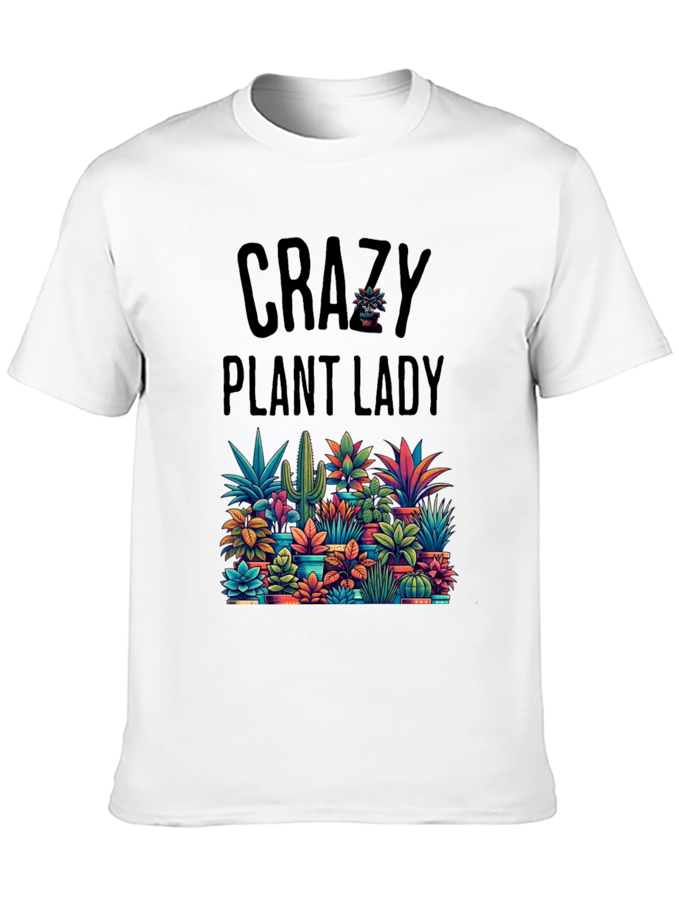 Crazy Plant Lady Graphic Tee - Nature Lover T-Shirt