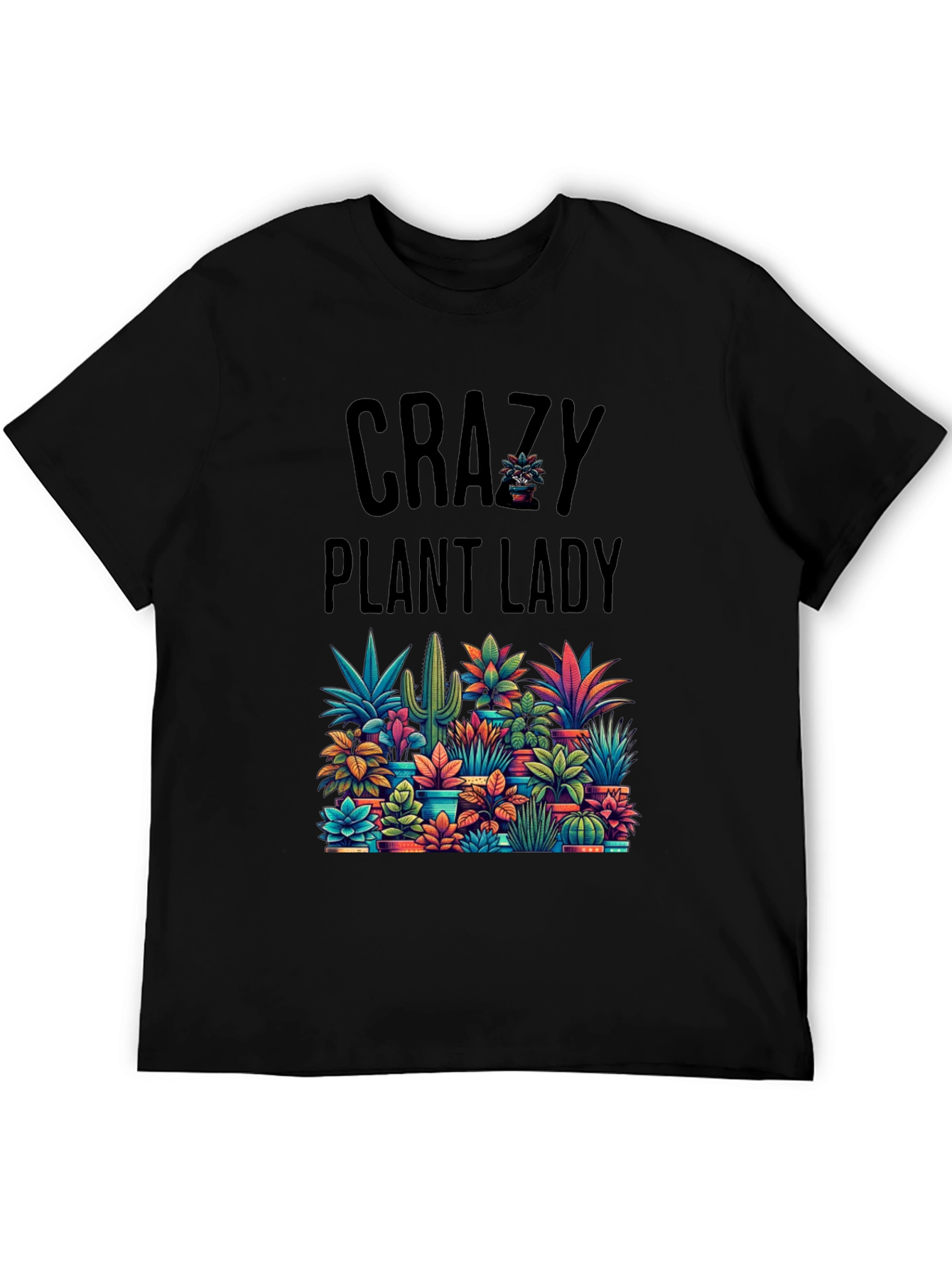 Crazy Plant Lady Graphic Tee - Nature Lover T-Shirt