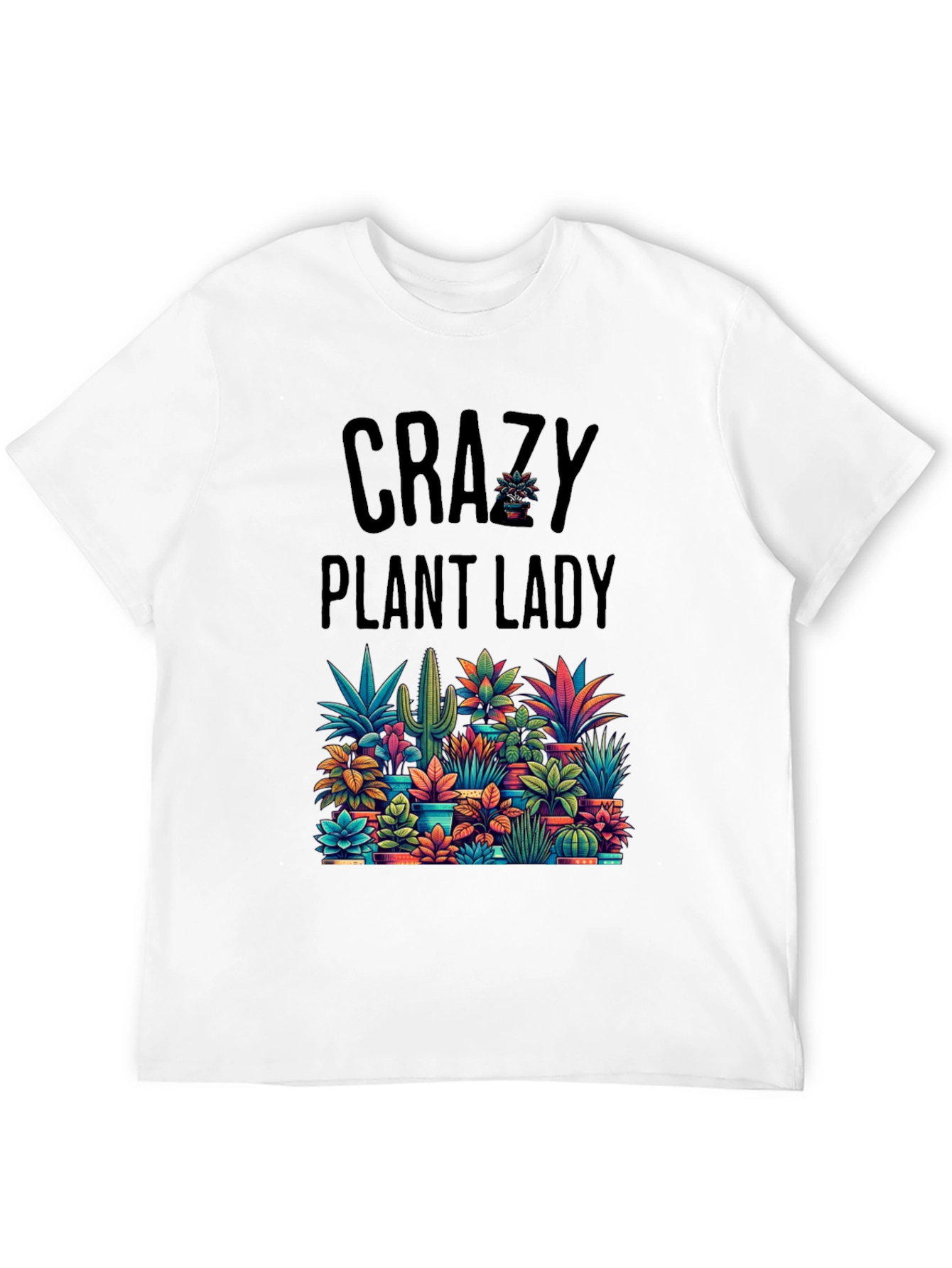 Crazy Plant Lady Graphic Tee - Nature Lover T-Shirt