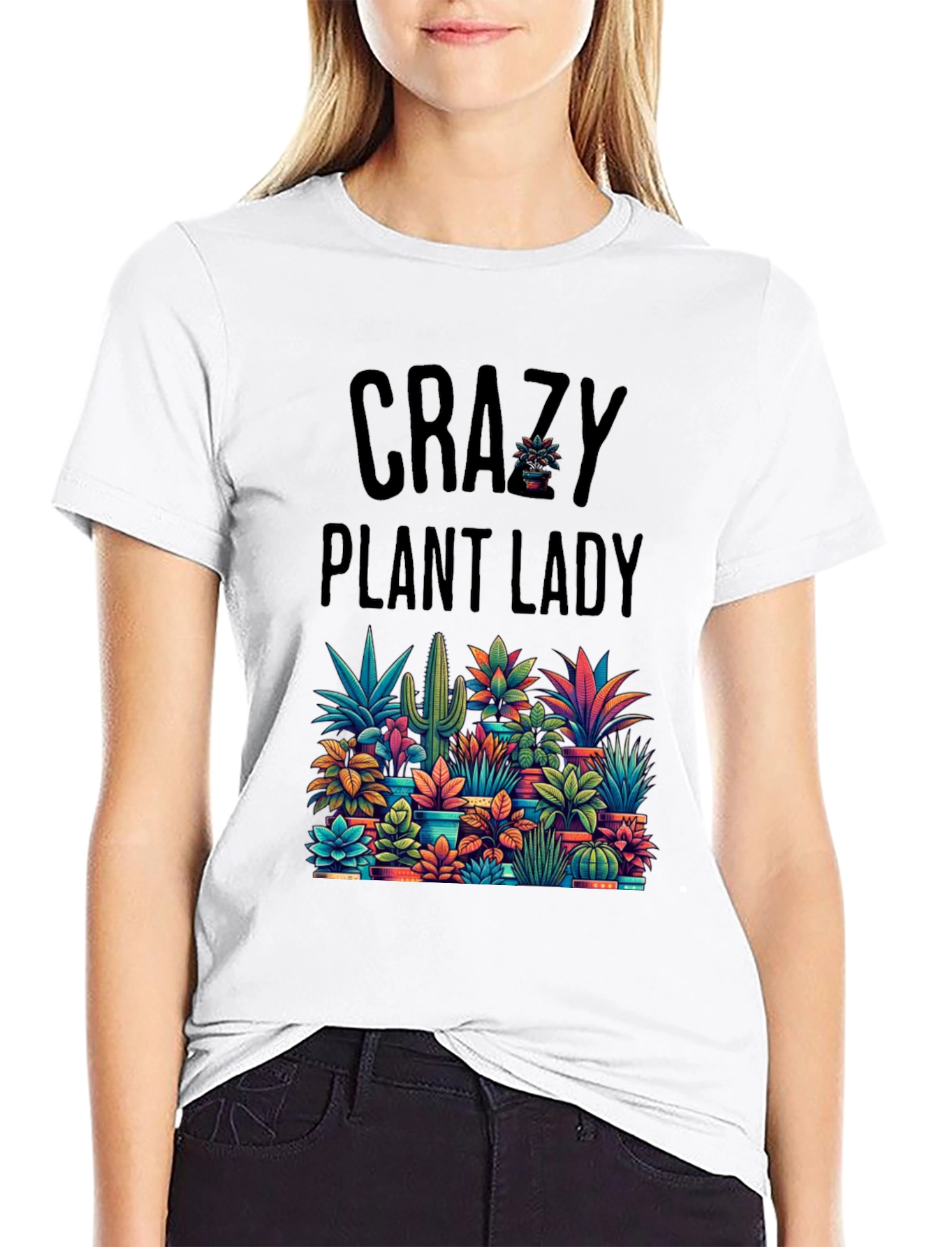Crazy Plant Lady Graphic Tee - Nature Lover T-Shirt