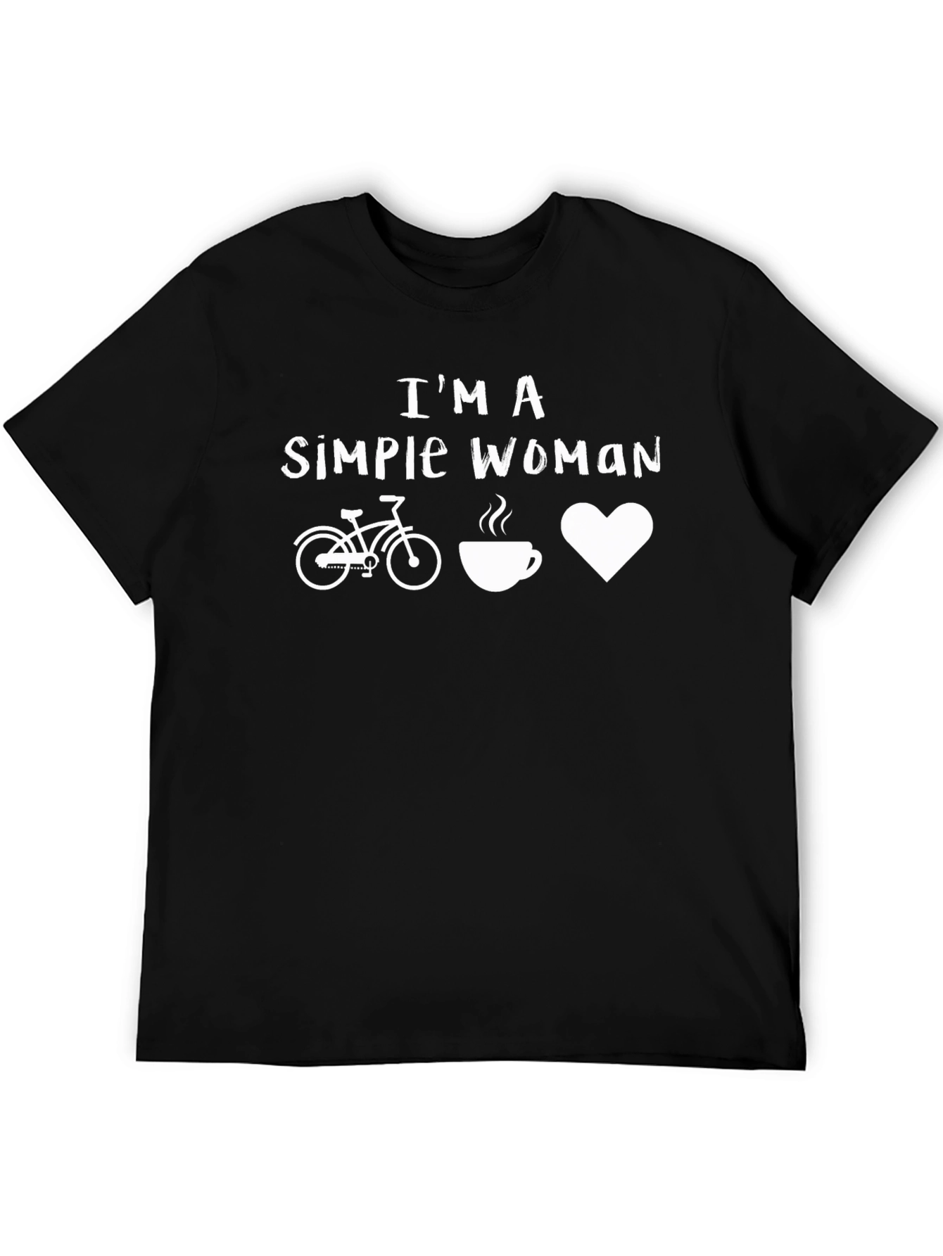 Simple Woman Bike Coffee Heart T-Shirt