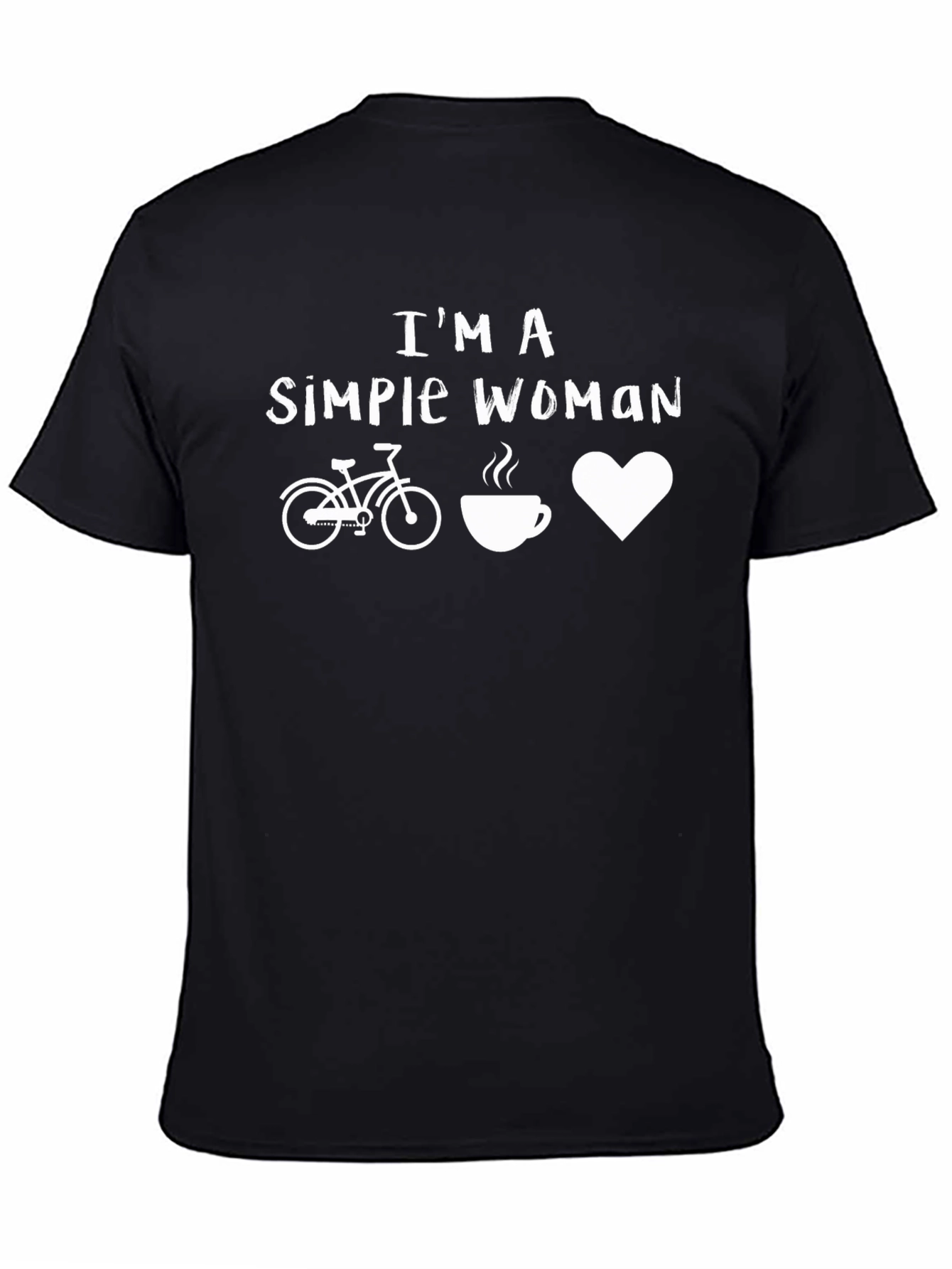 Simple Woman Bike Coffee Heart T-Shirt
