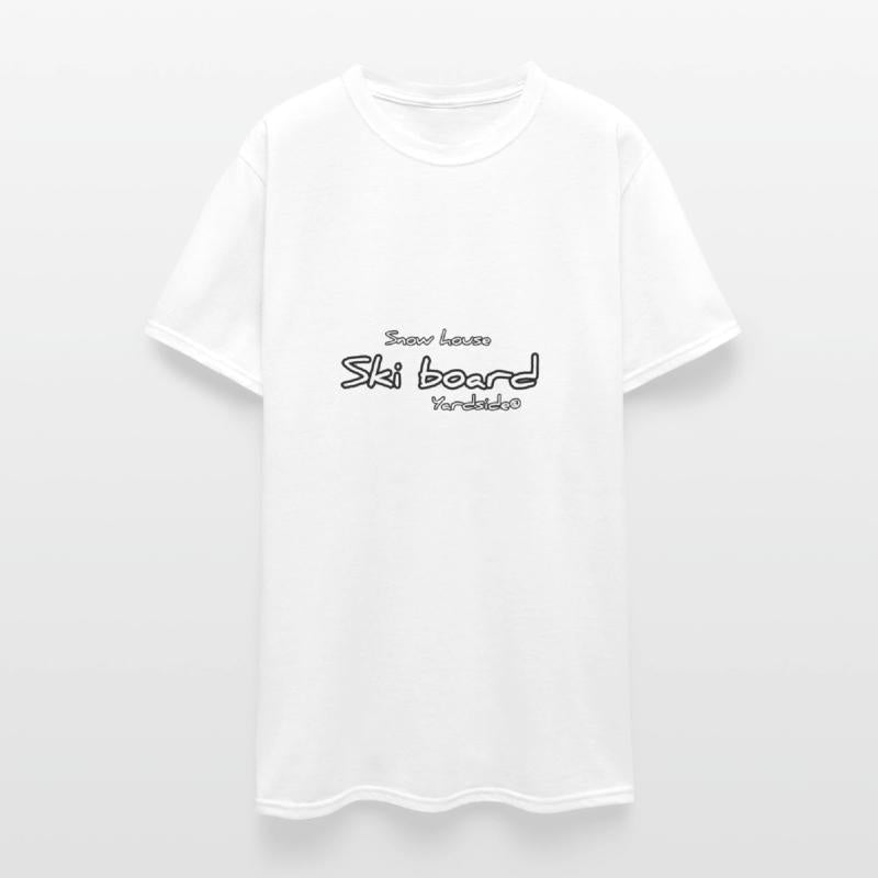 Snow house Ski board Yardside font logo white