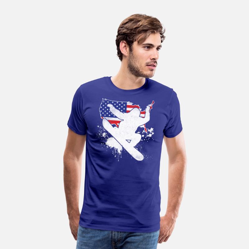 Snowboard USA Flag Snowboarding Snowboarder