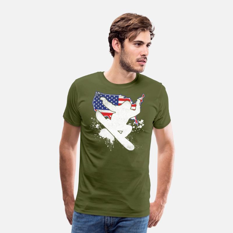 Snowboard USA Flag Snowboarding Snowboarder