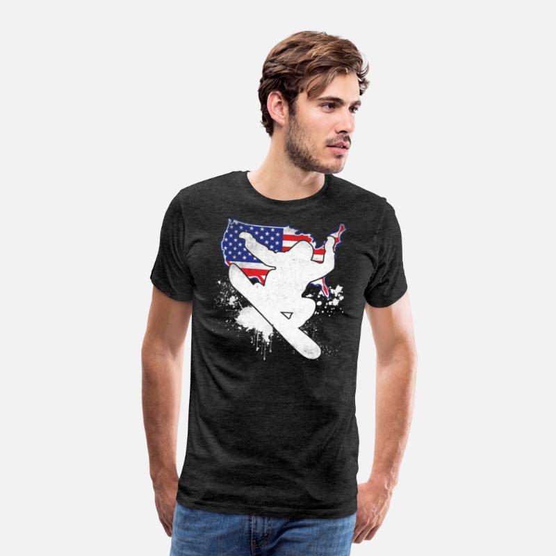 Snowboard USA Flag Snowboarding Snowboarder