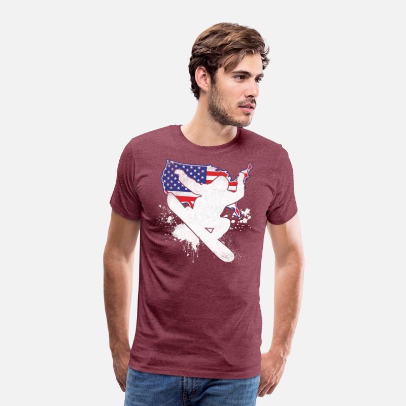 Snowboard USA Flag Snowboarding Snowboarder