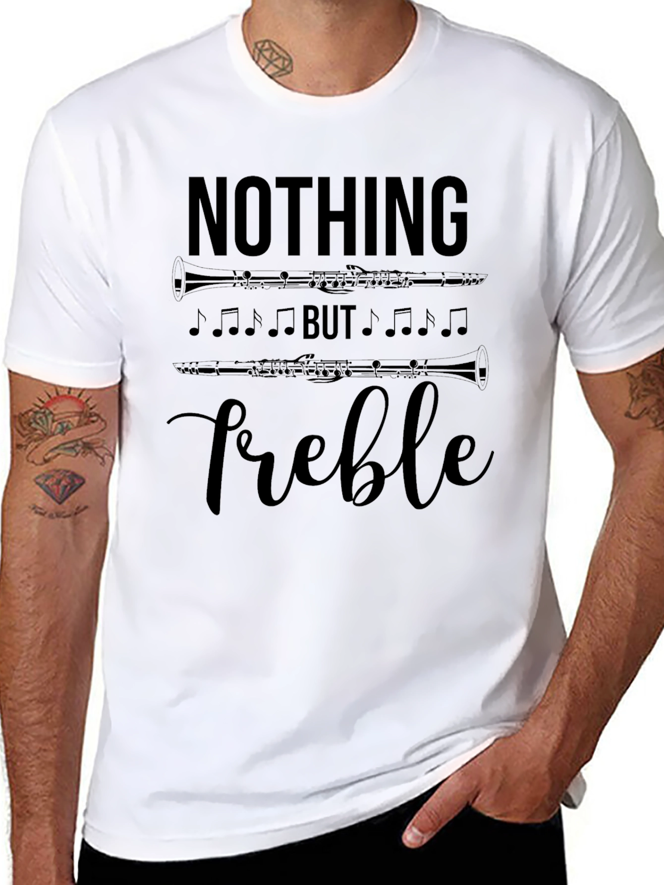Nothing But Treble Black Graphic T-Shirt