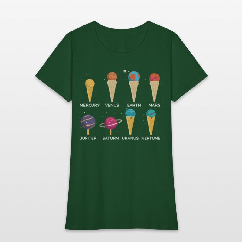 Solar System Planet Ice Cream Stem Space