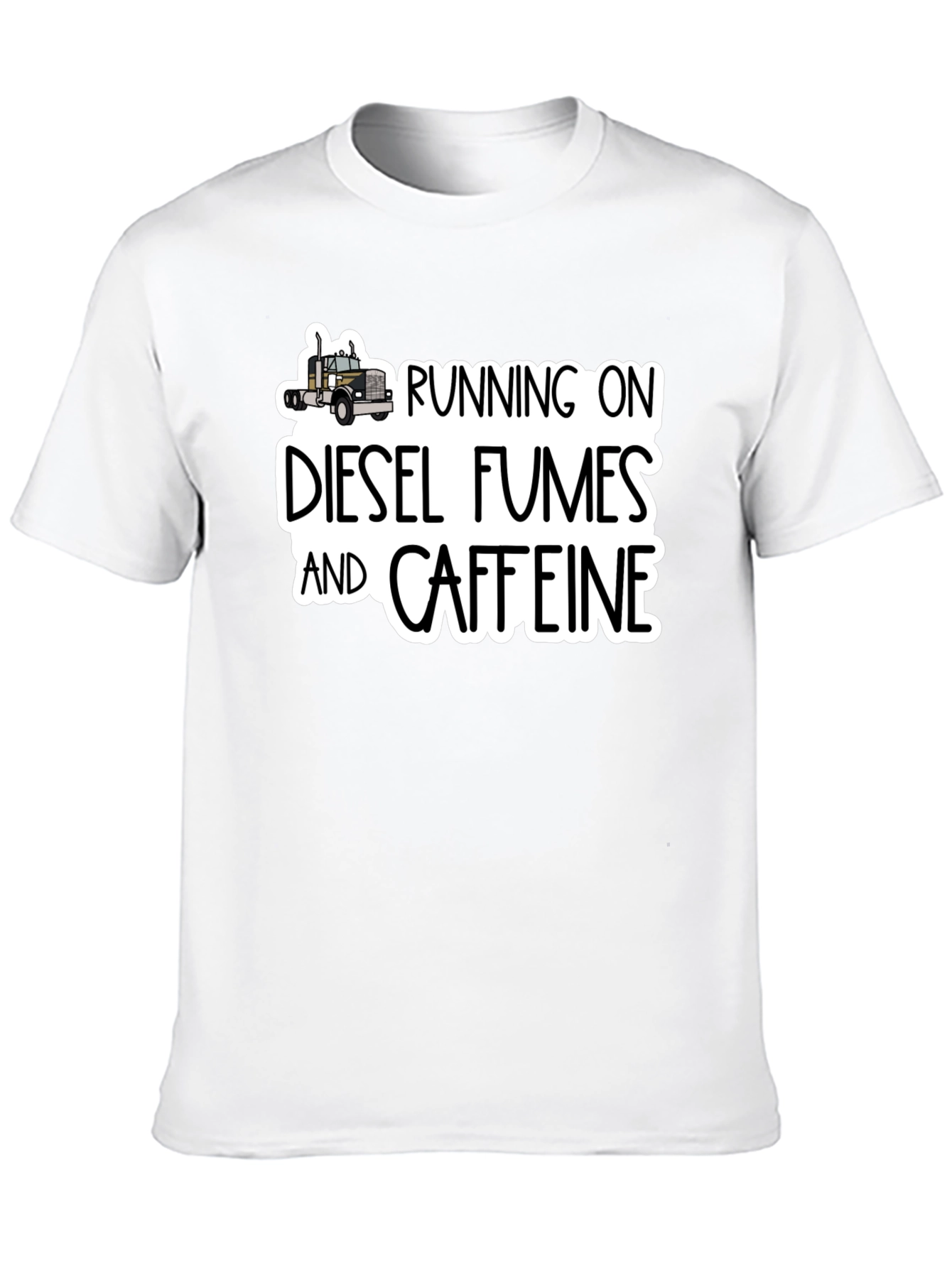 Diesel Fumes and Caffeine Black T-Shirt