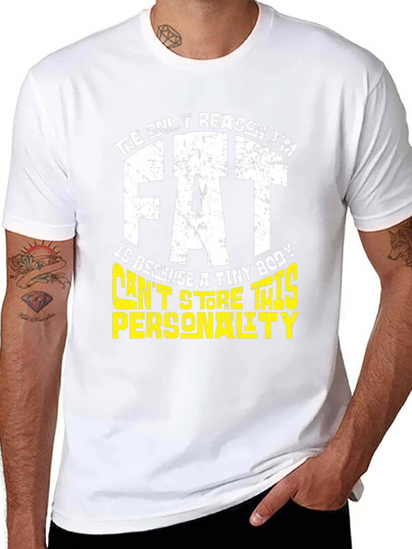 Funny Fat Personality Graphic T-Shirt