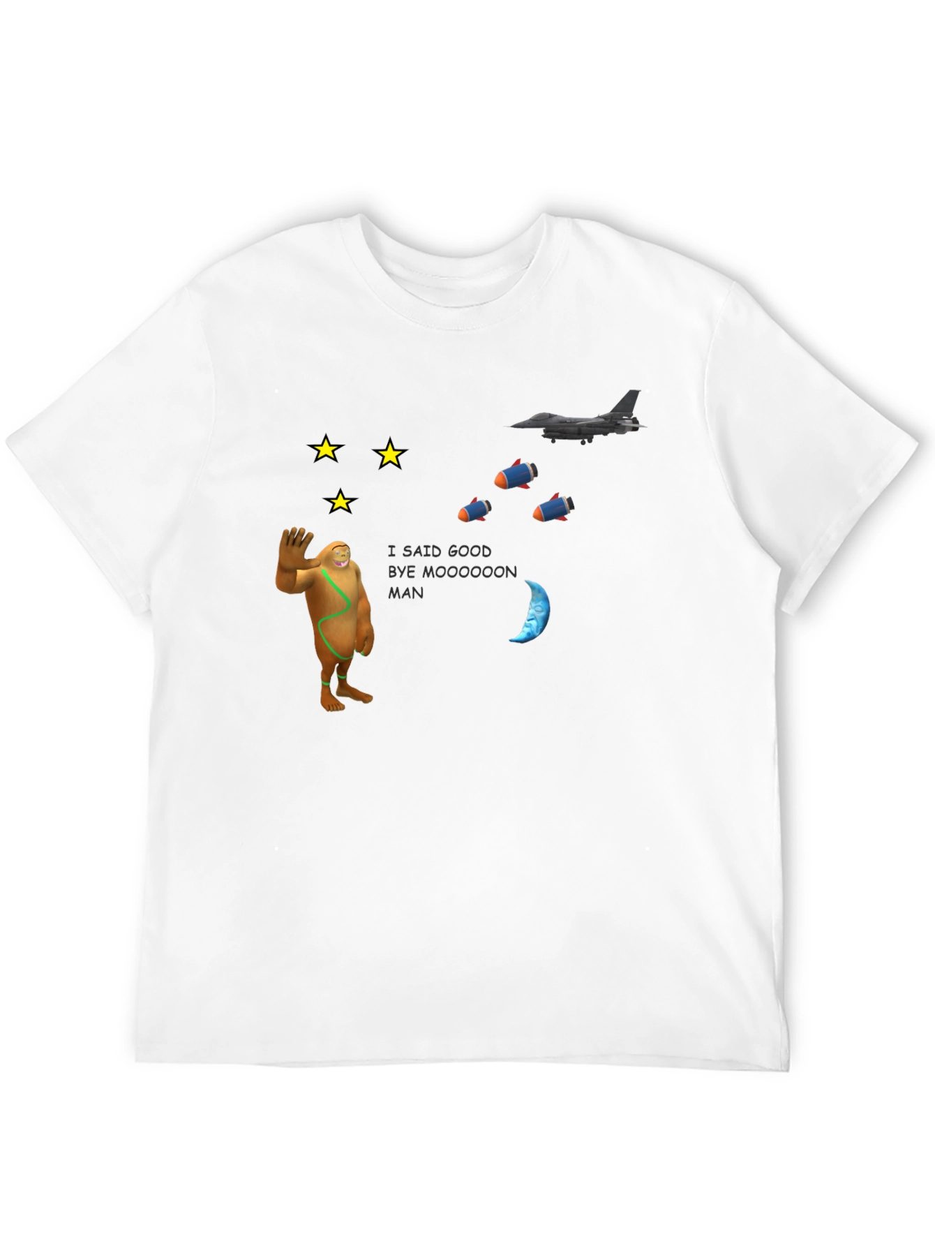 Astronaut Goodbye Black T-Shirt