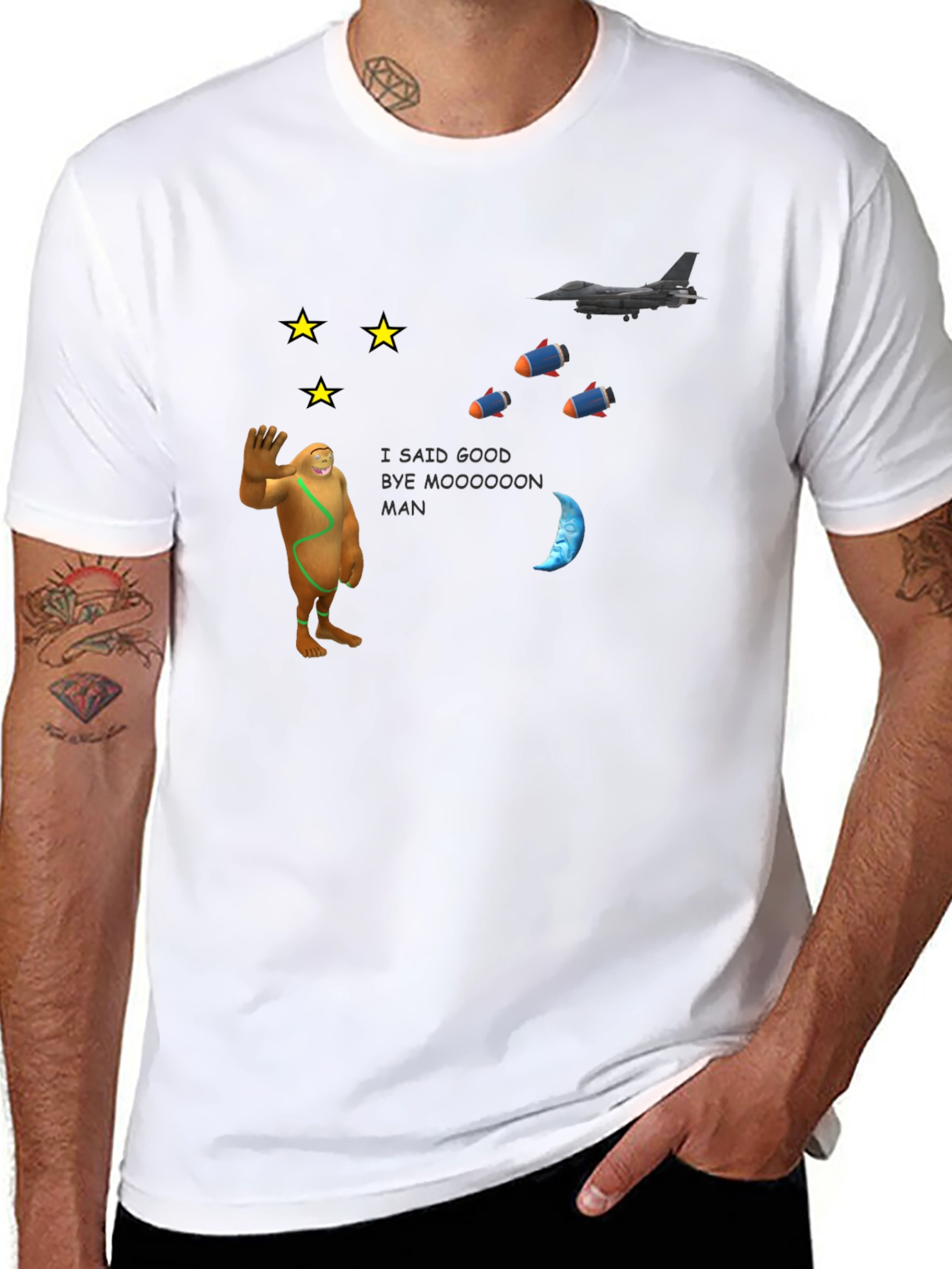 Astronaut Goodbye Black T-Shirt