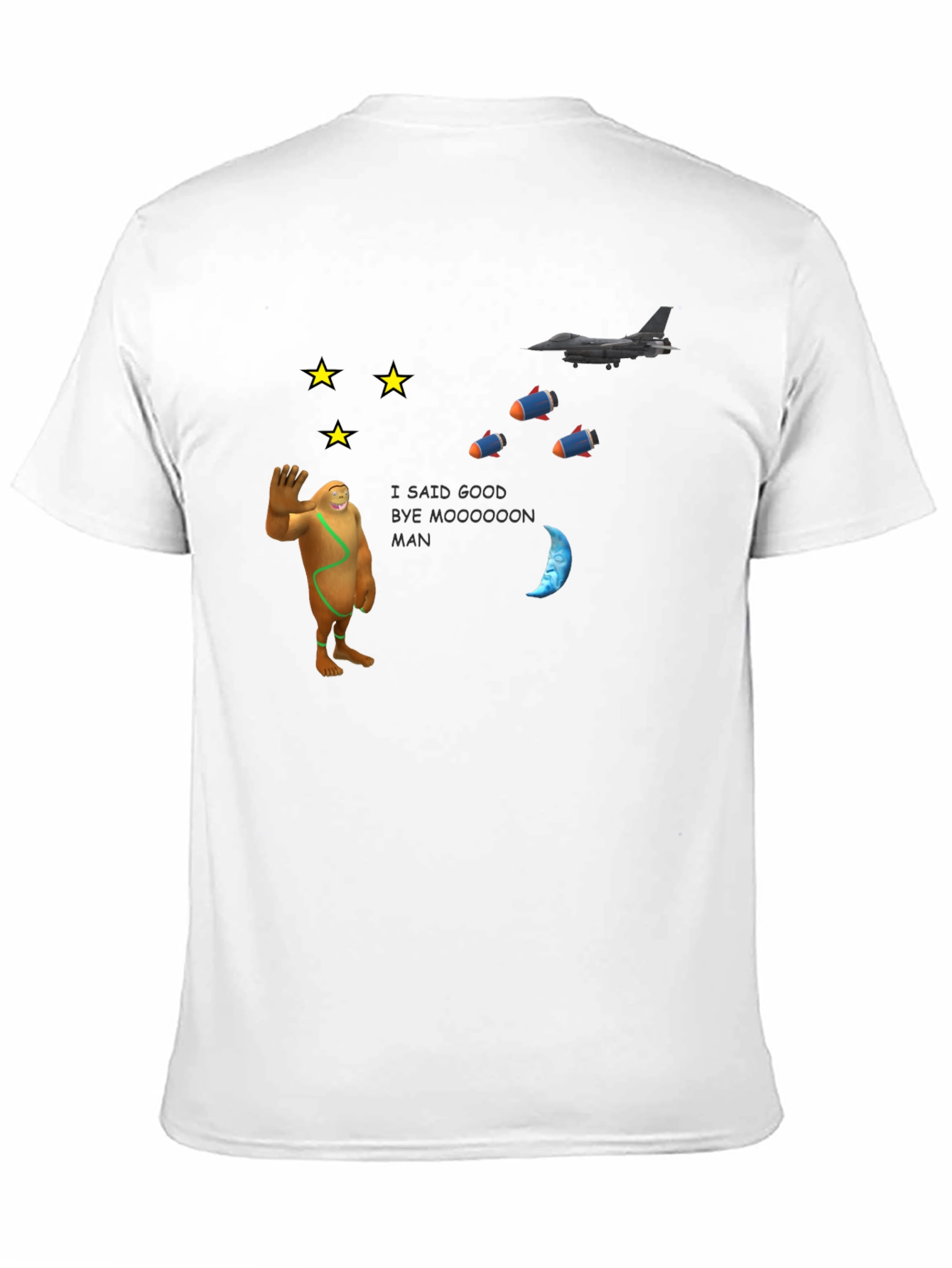 Astronaut Goodbye Black T-Shirt