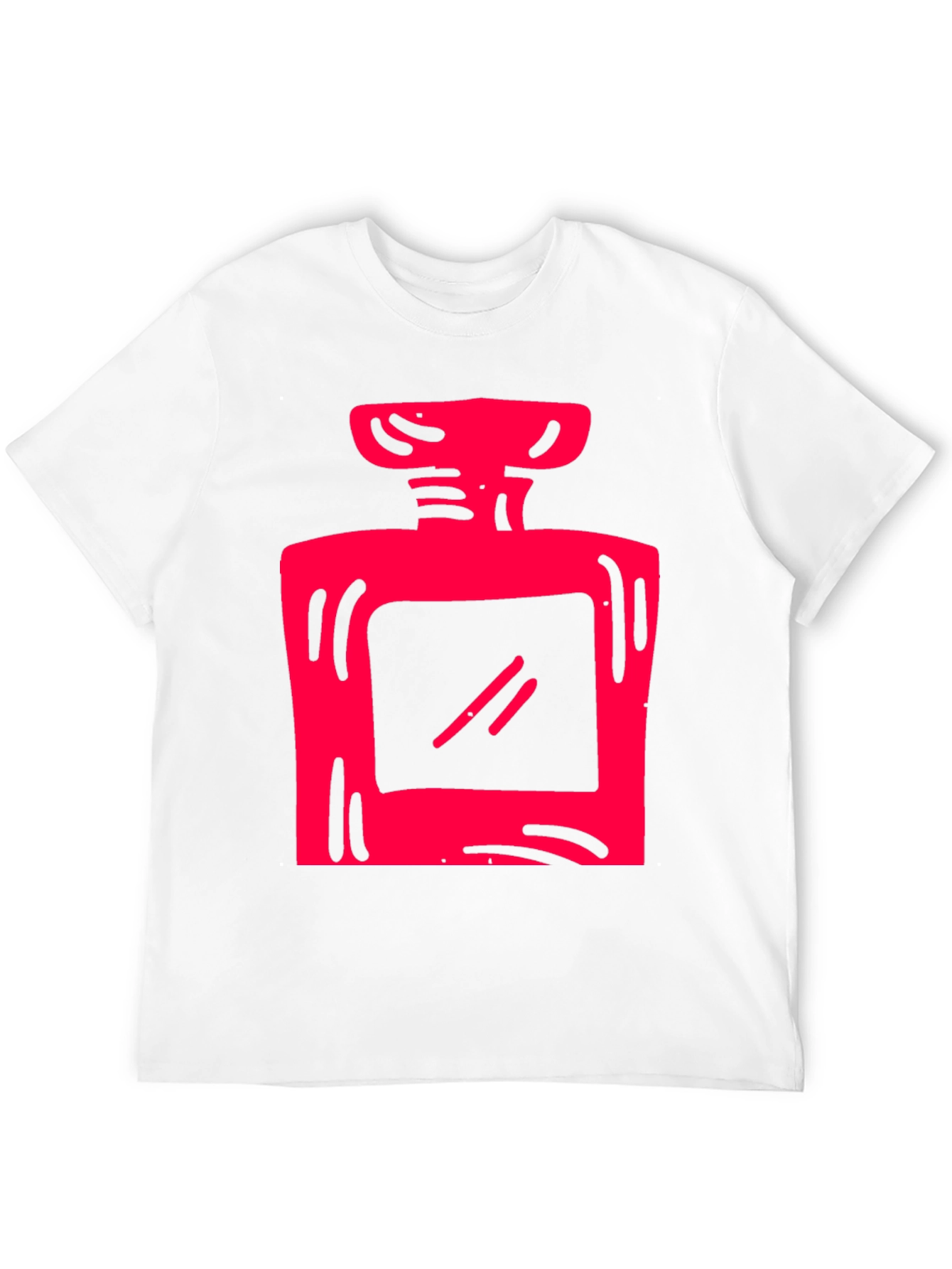 Red Graphic Print Black T-Shirt