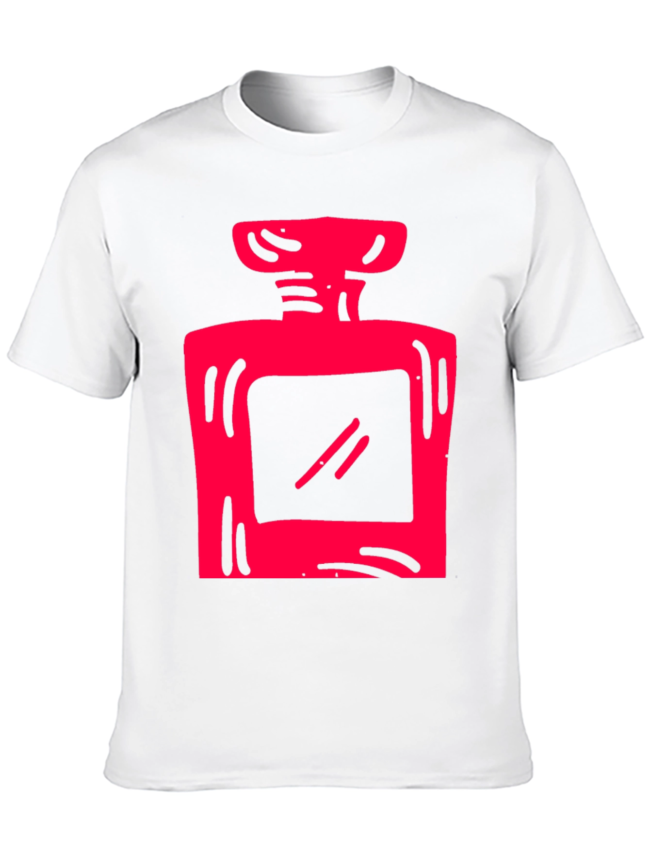 Red Graphic Print Black T-Shirt