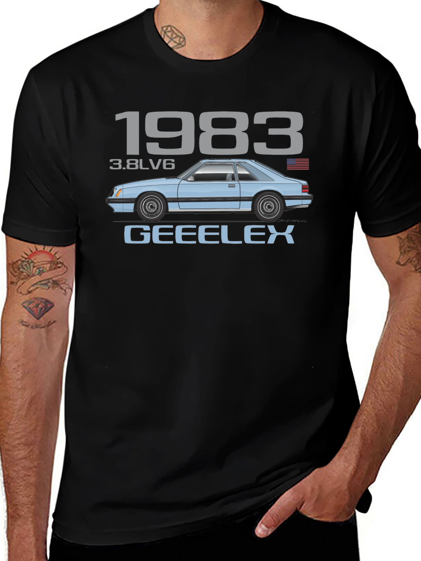 1983 3.8LV6 Car Graphic T-Shirt