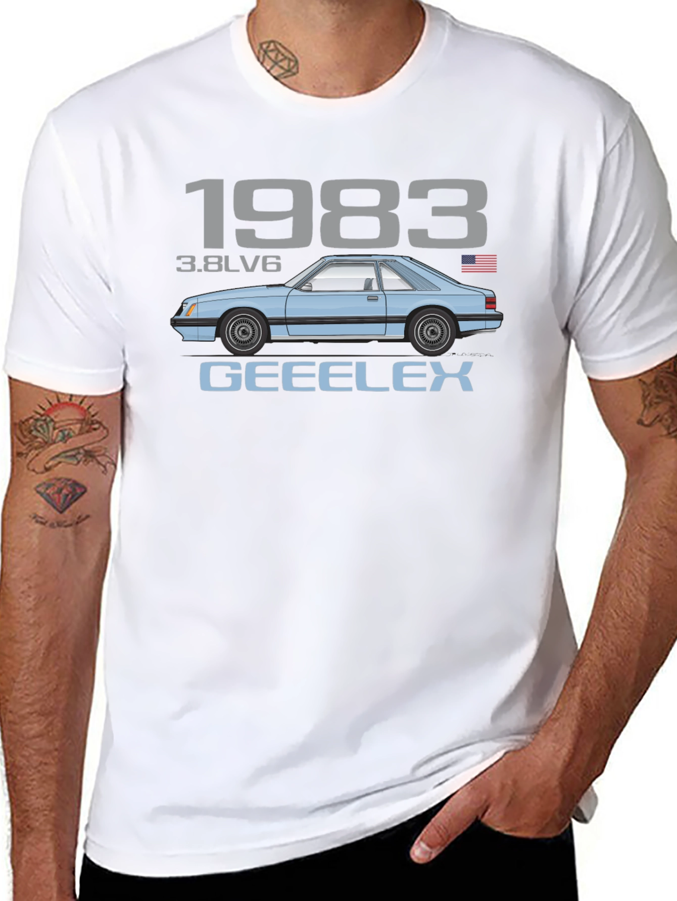 1983 3.8LV6 Car Graphic T-Shirt