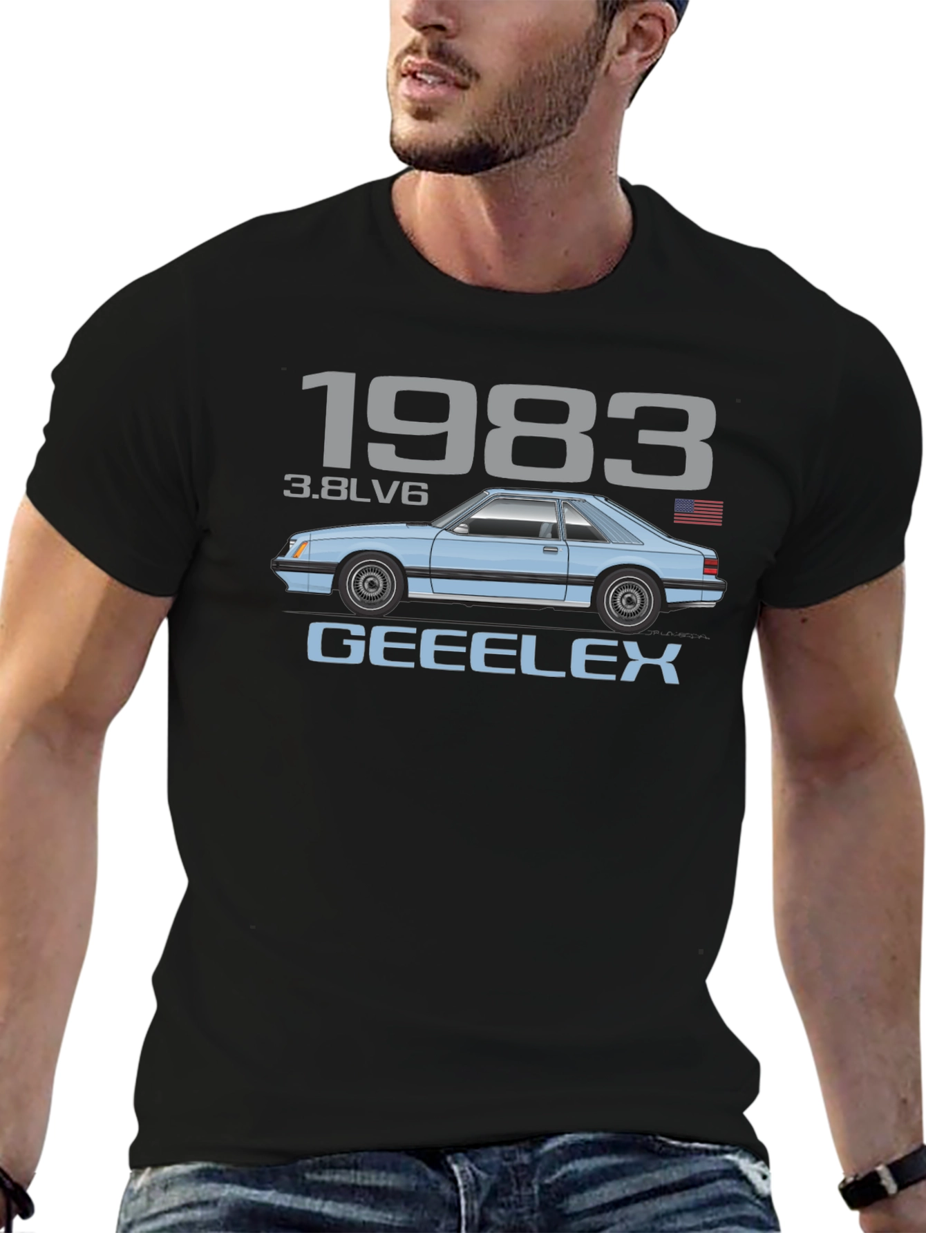 1983 3.8LV6 Car Graphic T-Shirt