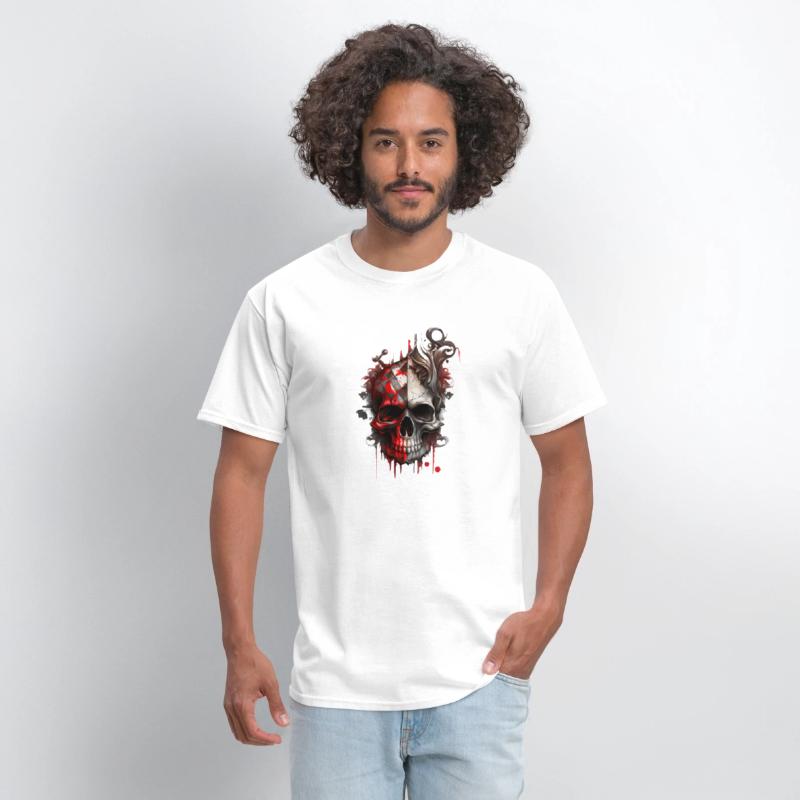 Splash multicolor skull. poker face