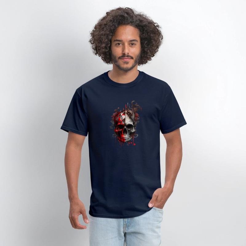 Splash multicolor skull. poker face
