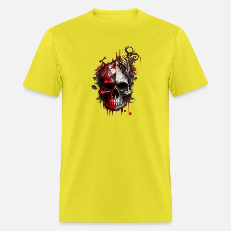Splash multicolor skull. poker face