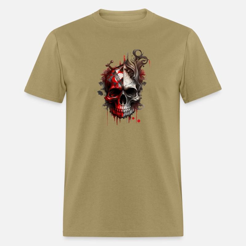 Splash multicolor skull. poker face