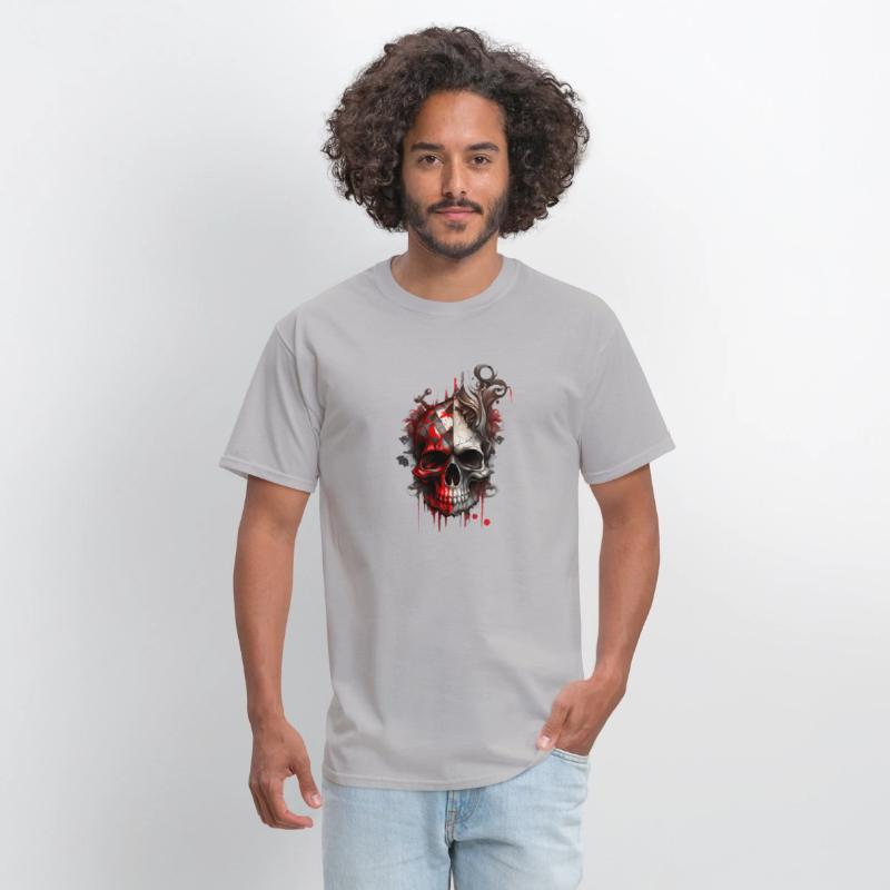 Splash multicolor skull. poker face