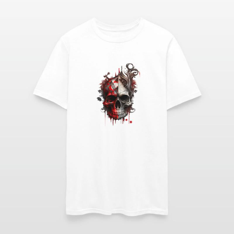 Splash multicolor skull. poker face