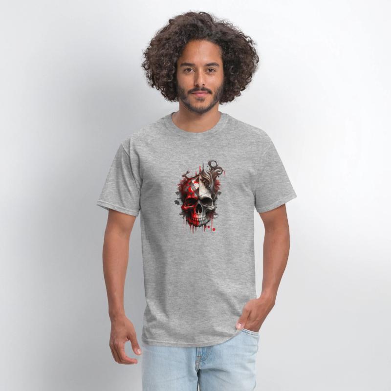 Splash multicolor skull. poker face