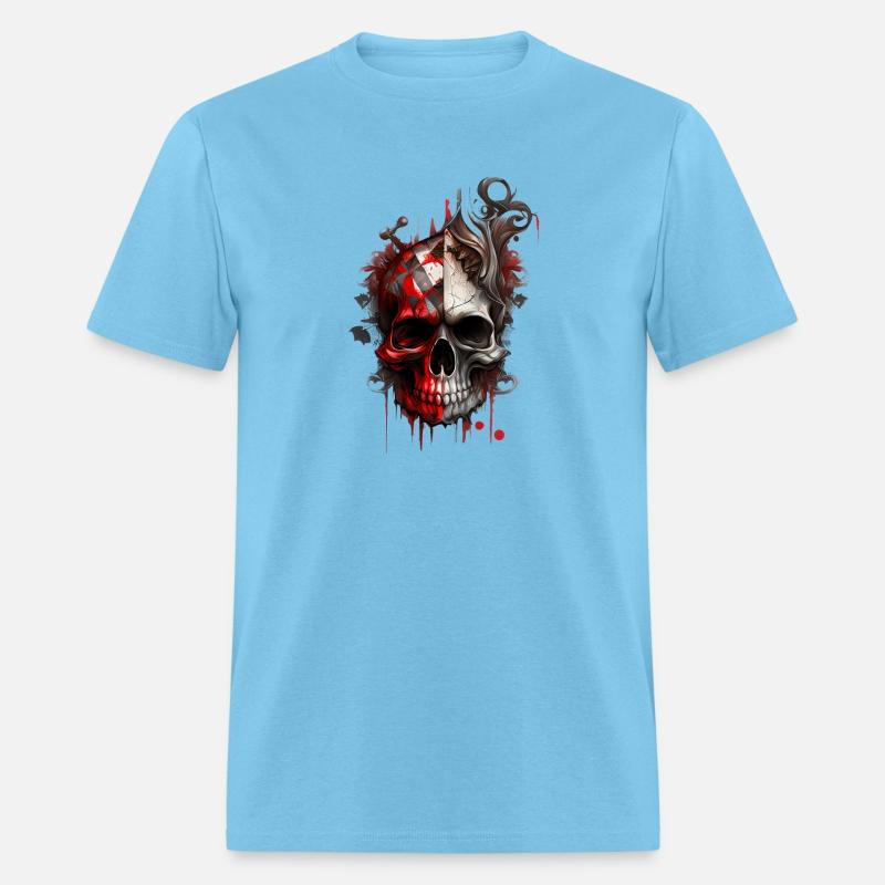 Splash multicolor skull. poker face